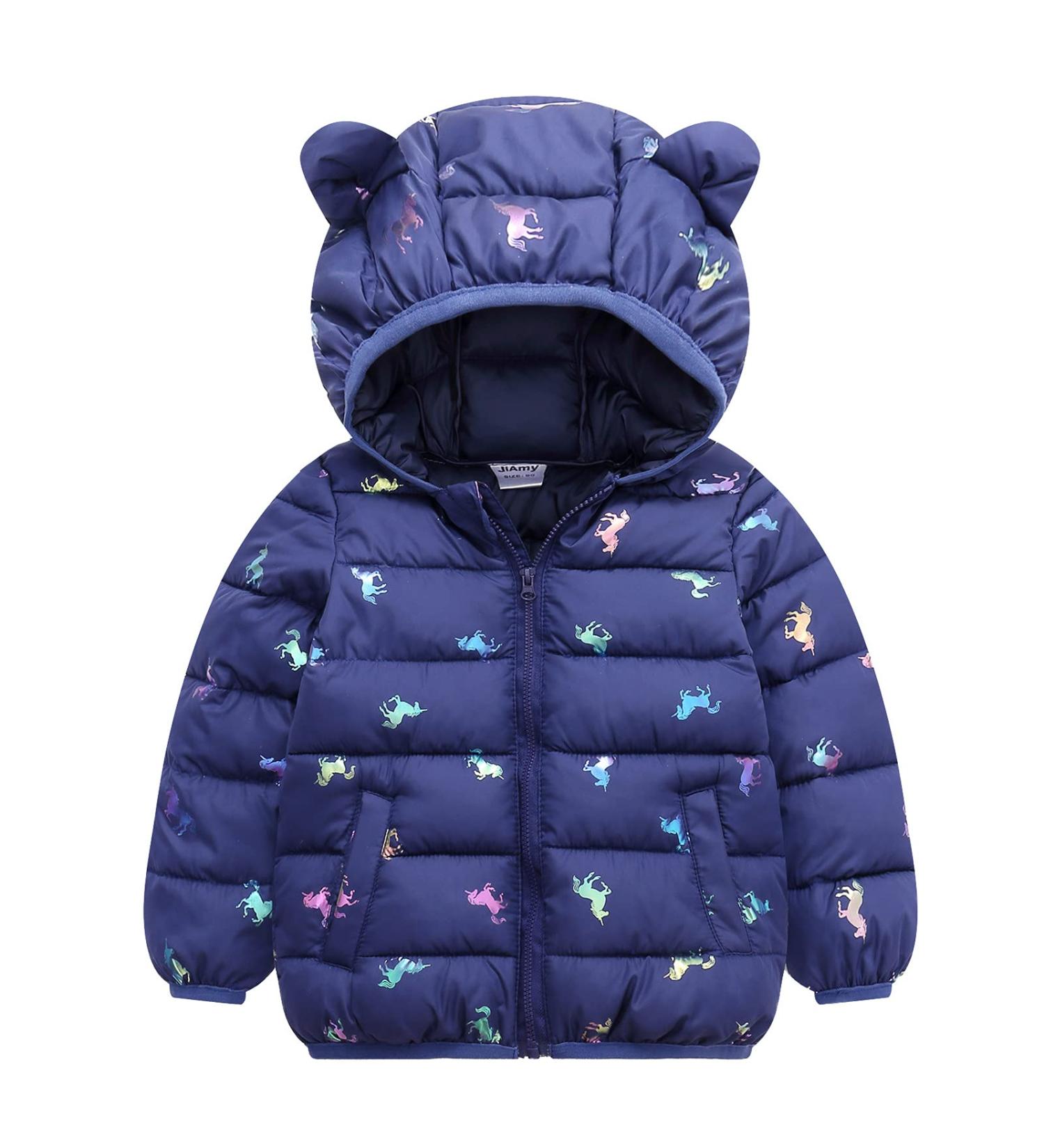 Baby Hooded Light Puffer Jacket - Navy Blue - 1-2 Years | Kids Winter Coat for Boys & Girls - Buy Online on GoSupps.com