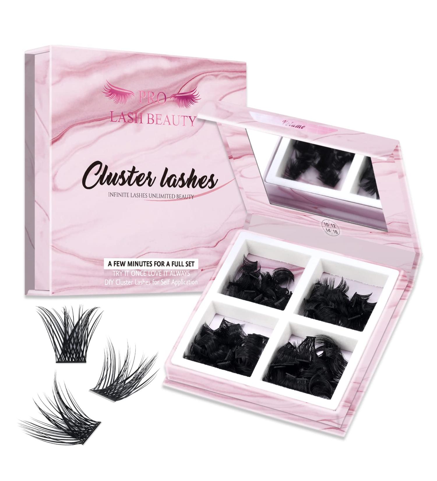 180 Pcs Cluster Lashes DIY Eyelash Extension Individual Lashes D-10-16 Mix - Easy to Apply at Home | Volume Thin Band Lash Clusters - Buy Online on GoSupps.com