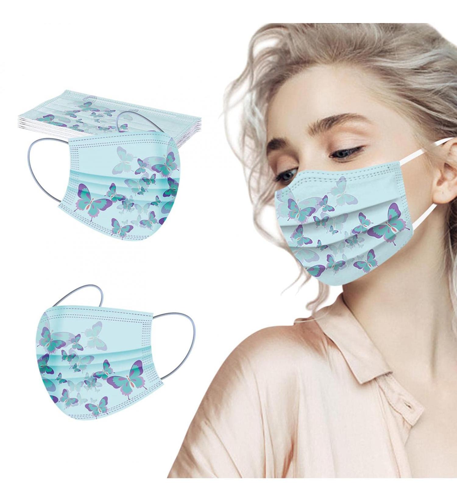 3 Ply Disposable_Face_Mask with Halloween Cute Pattern Design Comfortable Covers Suitable For Adults Outdoor Use Protection - Buy Online on GoSupps.com