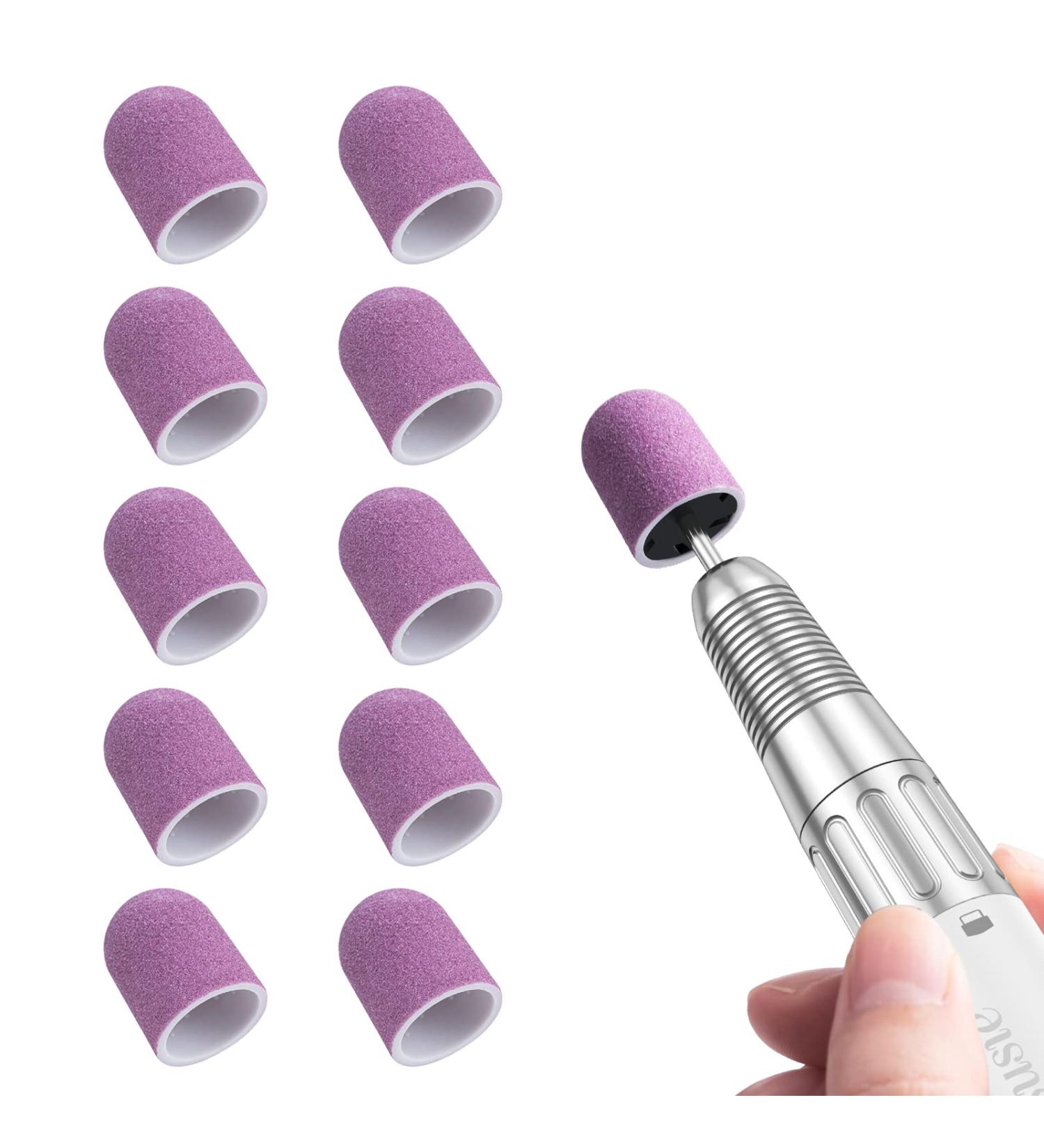 MelodySusie 10 Pcs Nail Sanding Caps 180 Fine Grit | Foot File Callus Remover Manicure Pedicure Tool | Purple-13mm - Buy Online on GoSupps.com