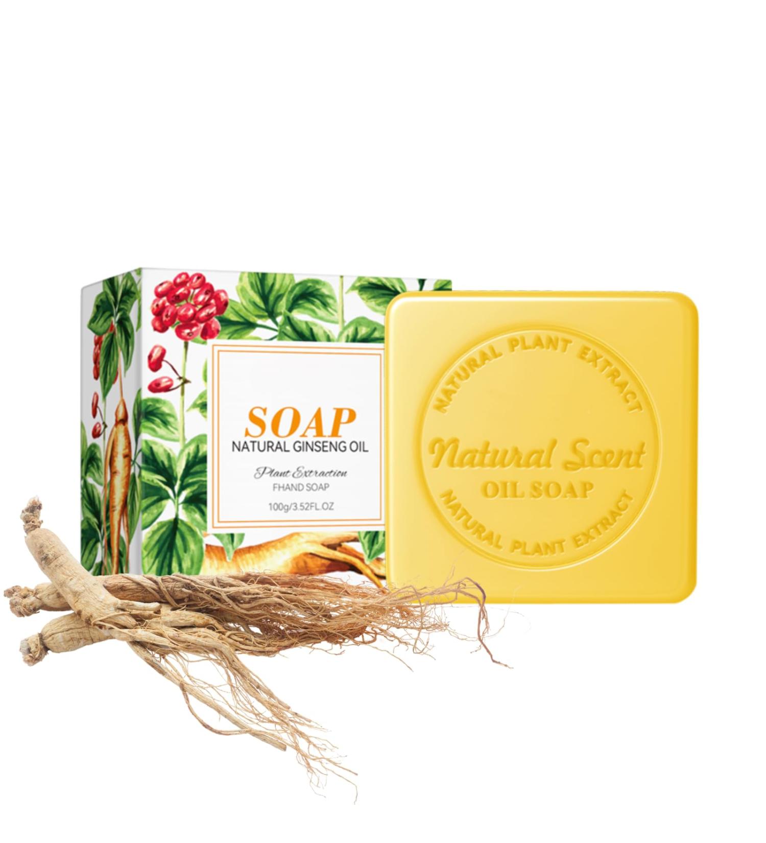 Natural Ginseng Soap Bar Anti-acne Handmade Soap Face Soap Bar Moisturising Body Soap Bar Refreshing Cleansing Soap Bars Cleaning Bars of Soap for Hand Wash & Body Oil Control Bath Soap - Buy Online on GoSupps.com