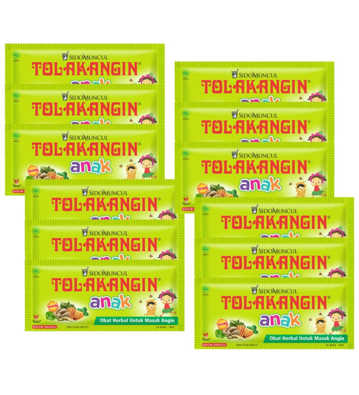Tolak Angin Anak 12 sachets de 10 ml Boisson base de miel et d herbes Bien- tre naturel pour enfants Produit indon sien original