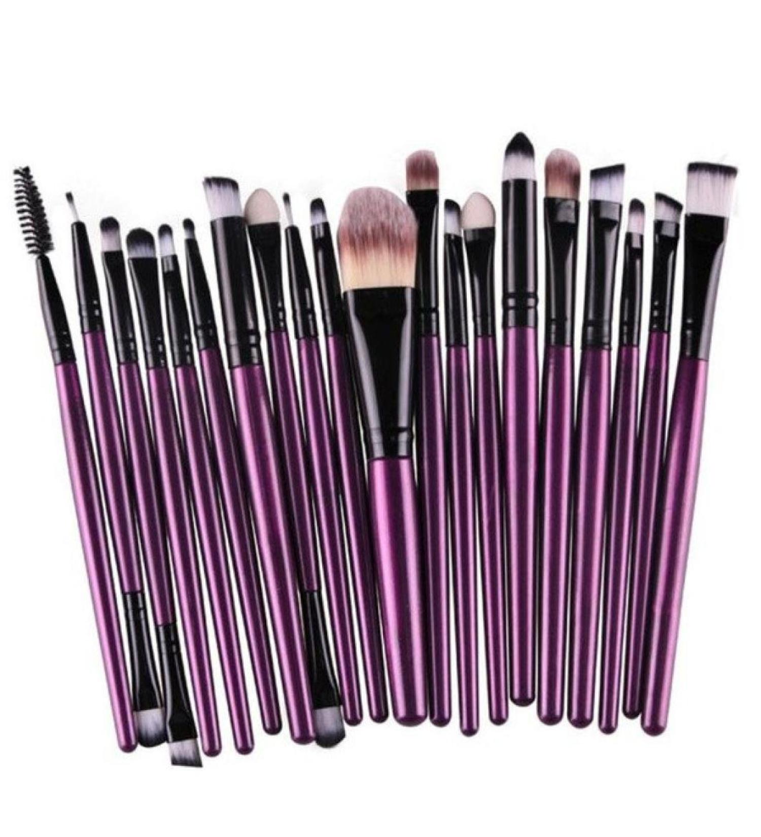 Pinesong 20 pieces/set of make-up brush set Tools toilet article Wool Make Up Brush Set Pinsel Bottom Blush Make-up Cosmetics Make Up Brush Set Make-up brush cosmetic brush set (purple)