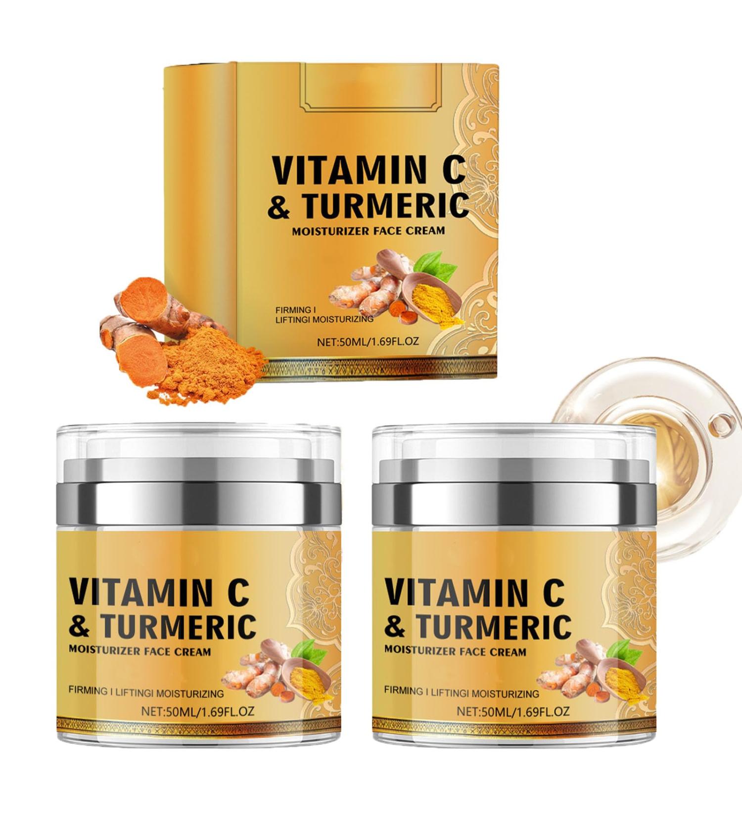 homomdy Turmeric Face Cream Firming AntiAging Cream Deep Hydration Brightening Reduces Fine Lines and Wrinkles Fades Dark Spots Reduces Dull Skin Tone 2pcs - Buy Online on GoSupps.com