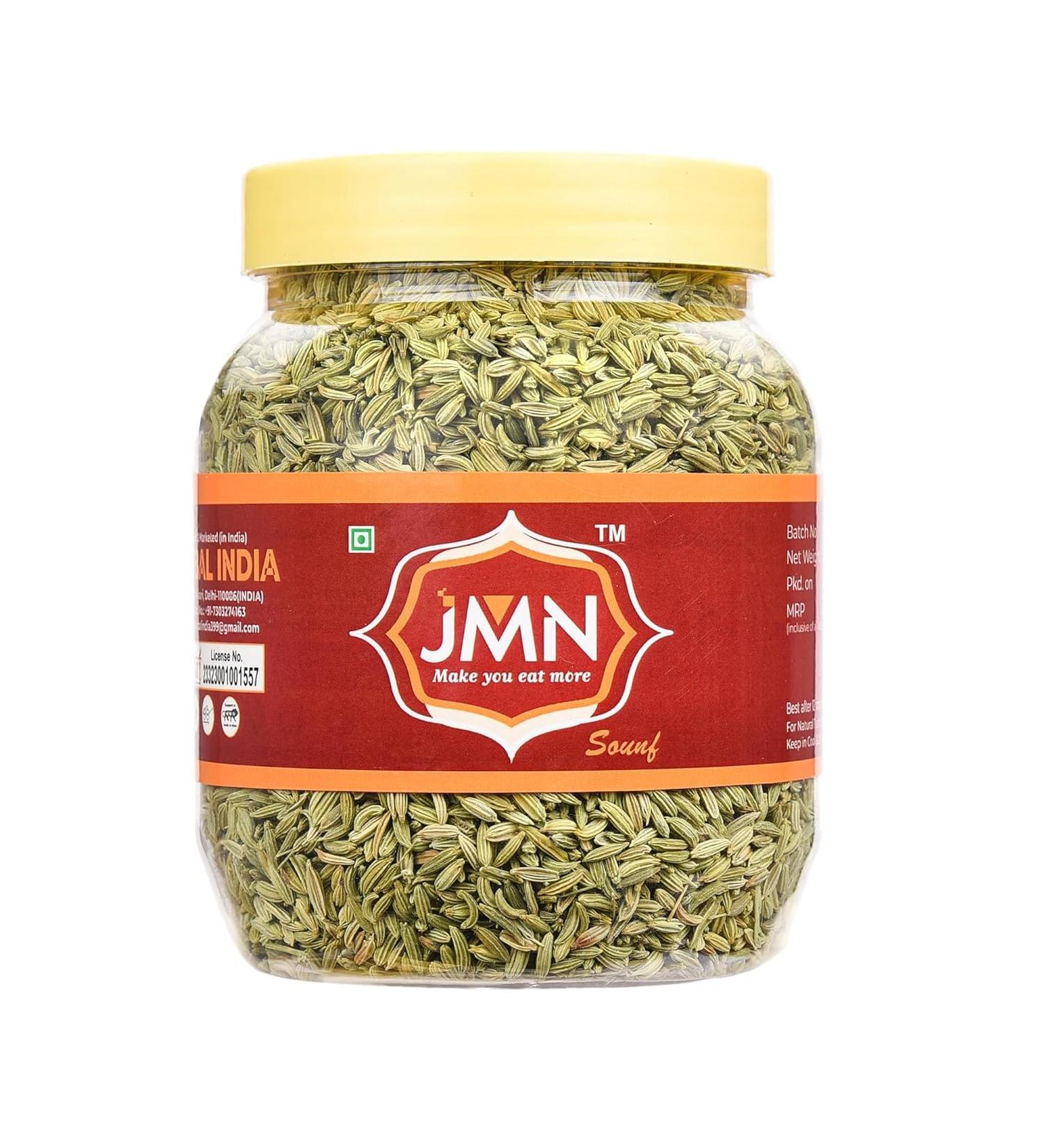 JMN Fennel Seeds (Saunf Sabut) Whole Spice 7oz (200g) All Natural | Gluten Friendly | NON-GMO | Vegan | Indian Origin - Buy Online on GoSupps.com