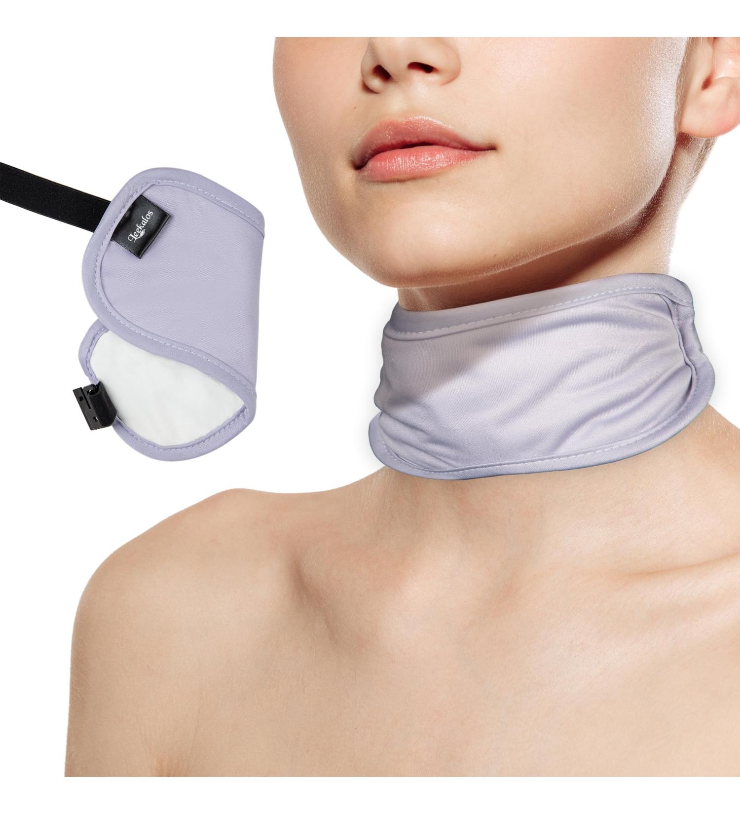 Leekalos Castor Oil Neck Pack Compress Orangic Castor for Neck Thyroid Pack Kit Light Purple - Buy Online on GoSupps.com