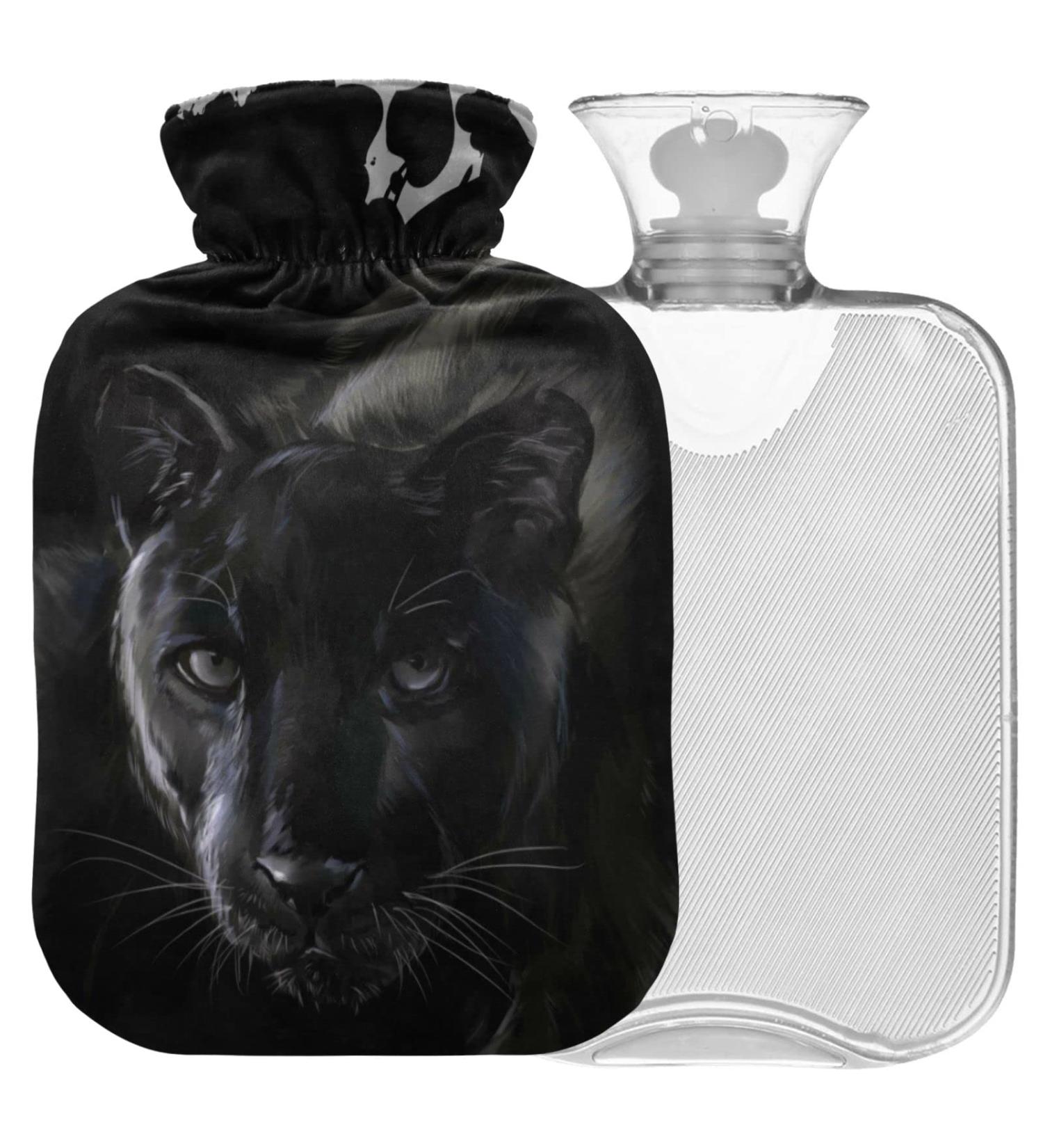 Buy Naanle Leopard Panther Watercolor Painting Heat Bottle - 2L Transparent Hot Water Bottle for Pain Relief & Therapy - Ideal for Hand & Foot Use - Buy Online on GoSupps.com