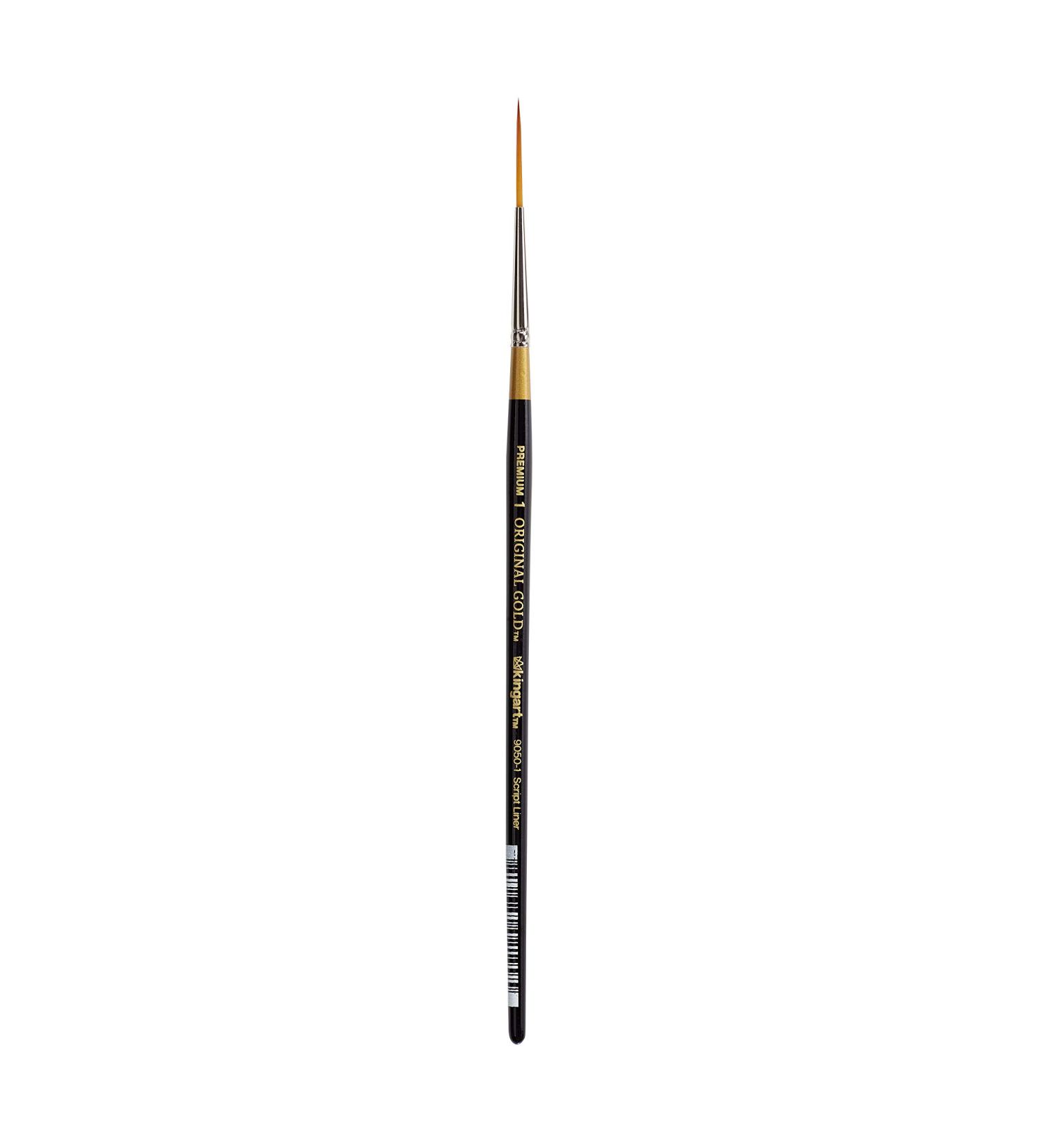 KINGART Original Gold 9050-1 Script Liner Series Premium Golden Taklon Multimedia Artist Brushes