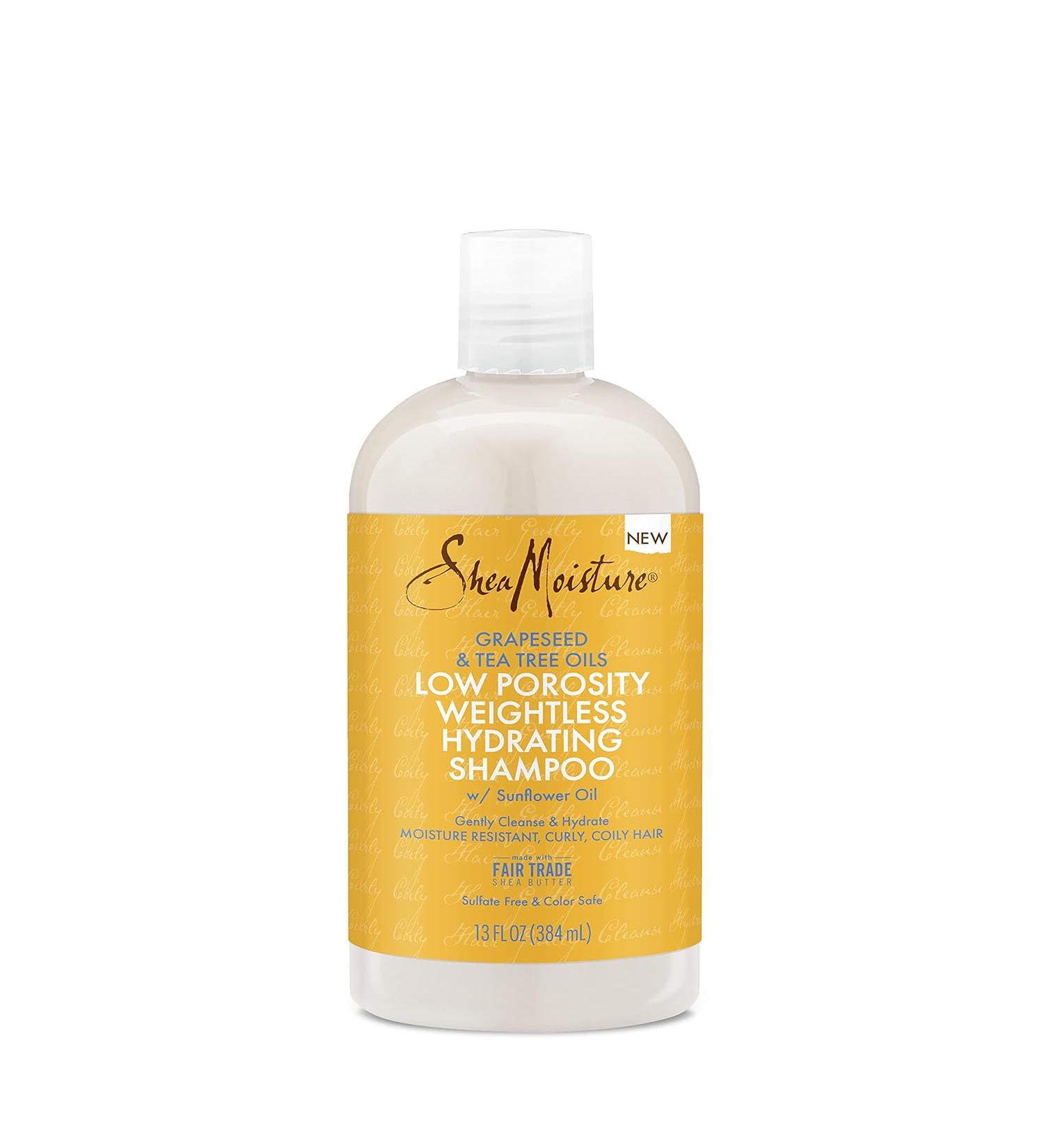 Shea Moisture Low Porosity Weightless Hydrating Shampoo with Grapeseed & Tea Tree Oils 384 ml - Buy Online on GoSupps.com