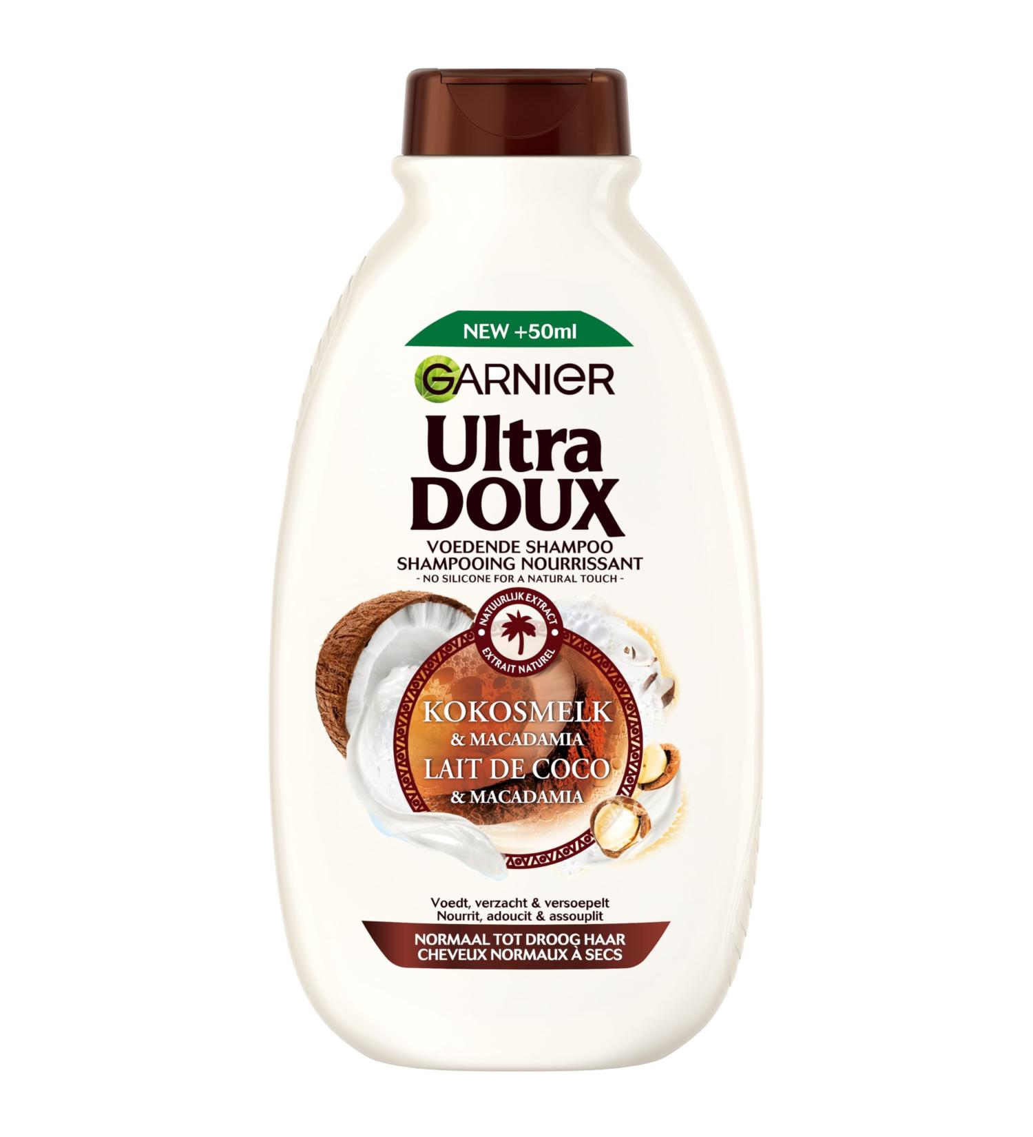 Garnier Garnier Ultra Gentle - Nourishing Shampoo - Coconut Milk & Macadamia - Normal to Dry Hair - 300 ml