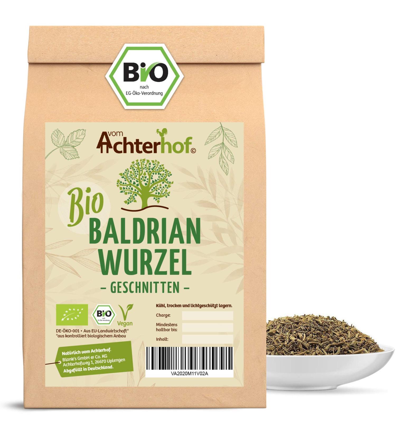 Organic Valerian Root (100g) - Dried & Cut | Valerian Tea | Achterhof Quality - Buy Online on GoSupps.com