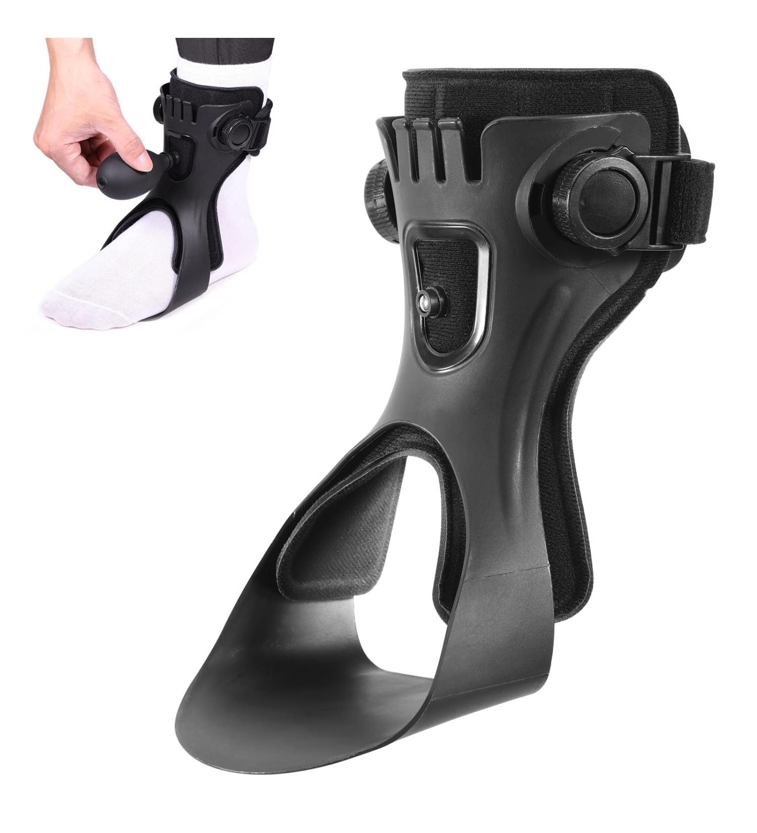 AFO Foot Drop Brace Ankle Foot Orthosis for Men & Women | Inflatable Lining for Stroke Recovery | Fits Shoes | Large Left - Buy Online on GoSupps.com