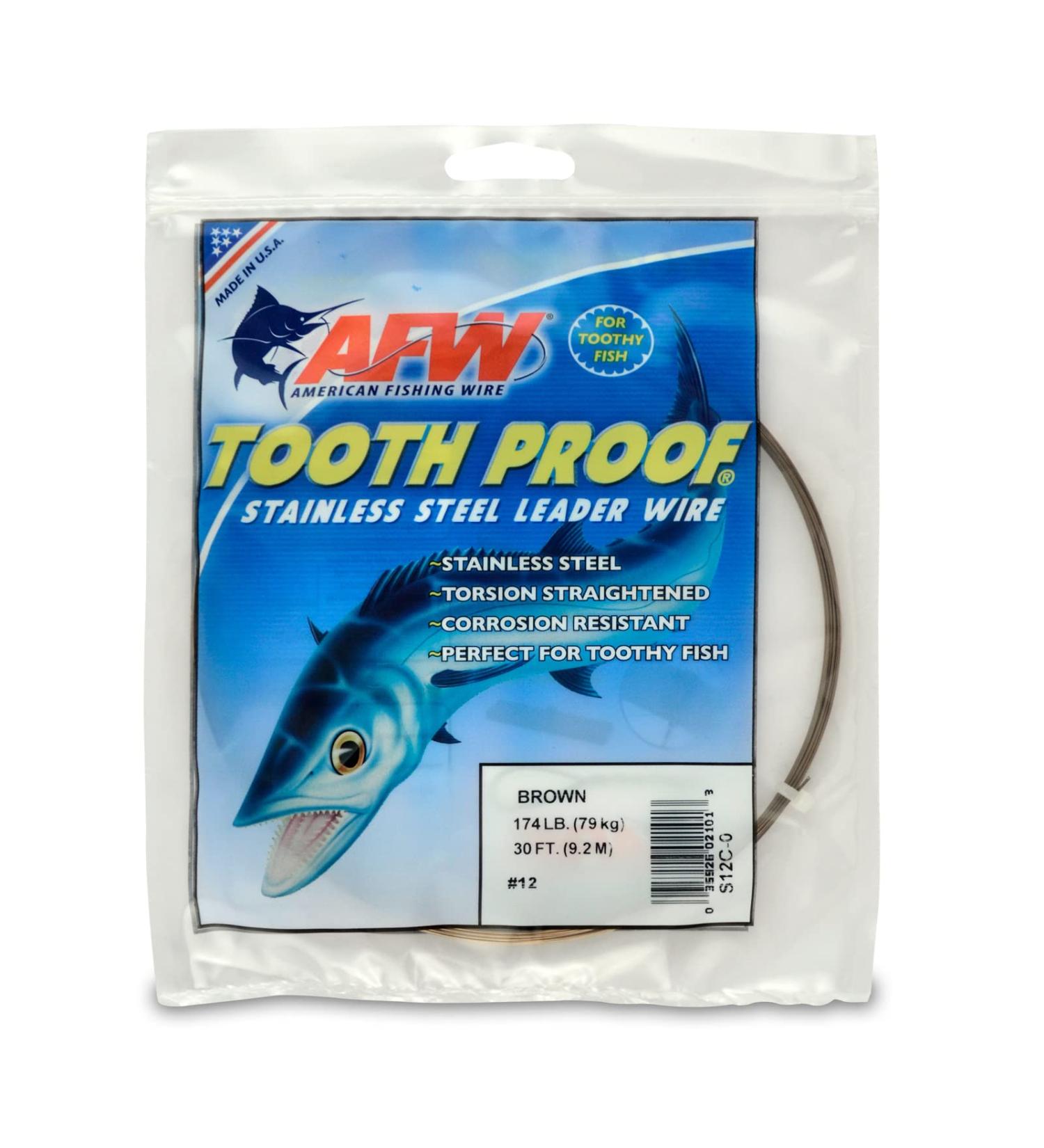 AFW Tooth Proof Stainless Steel Leader Wire - 174 lb Test, Camo - 30 ft - Buy Online on GoSupps.com
