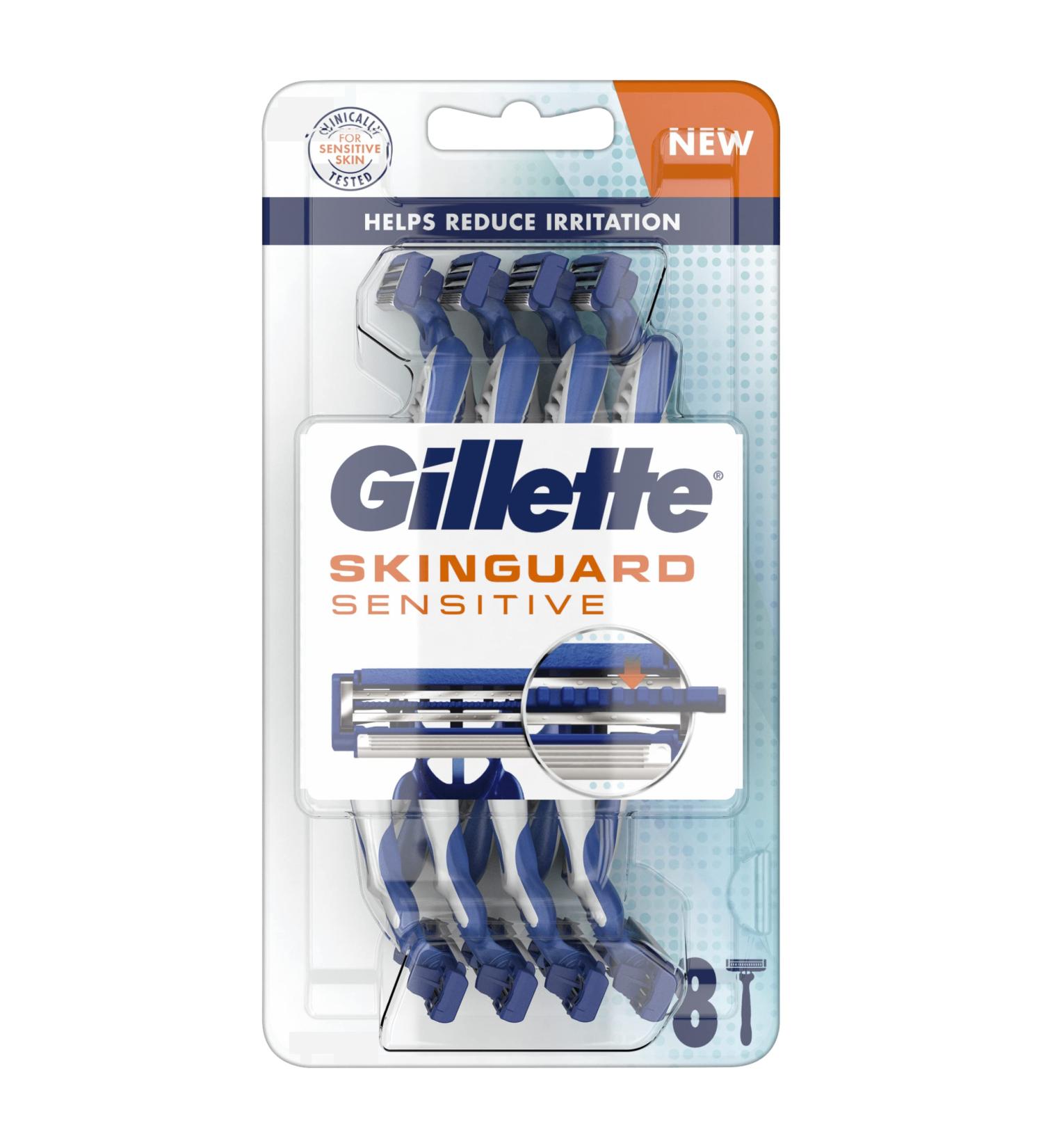 Gillette SkinGuard Disposable Razor for Sensitive Skin x8 - Buy Online on GoSupps.com