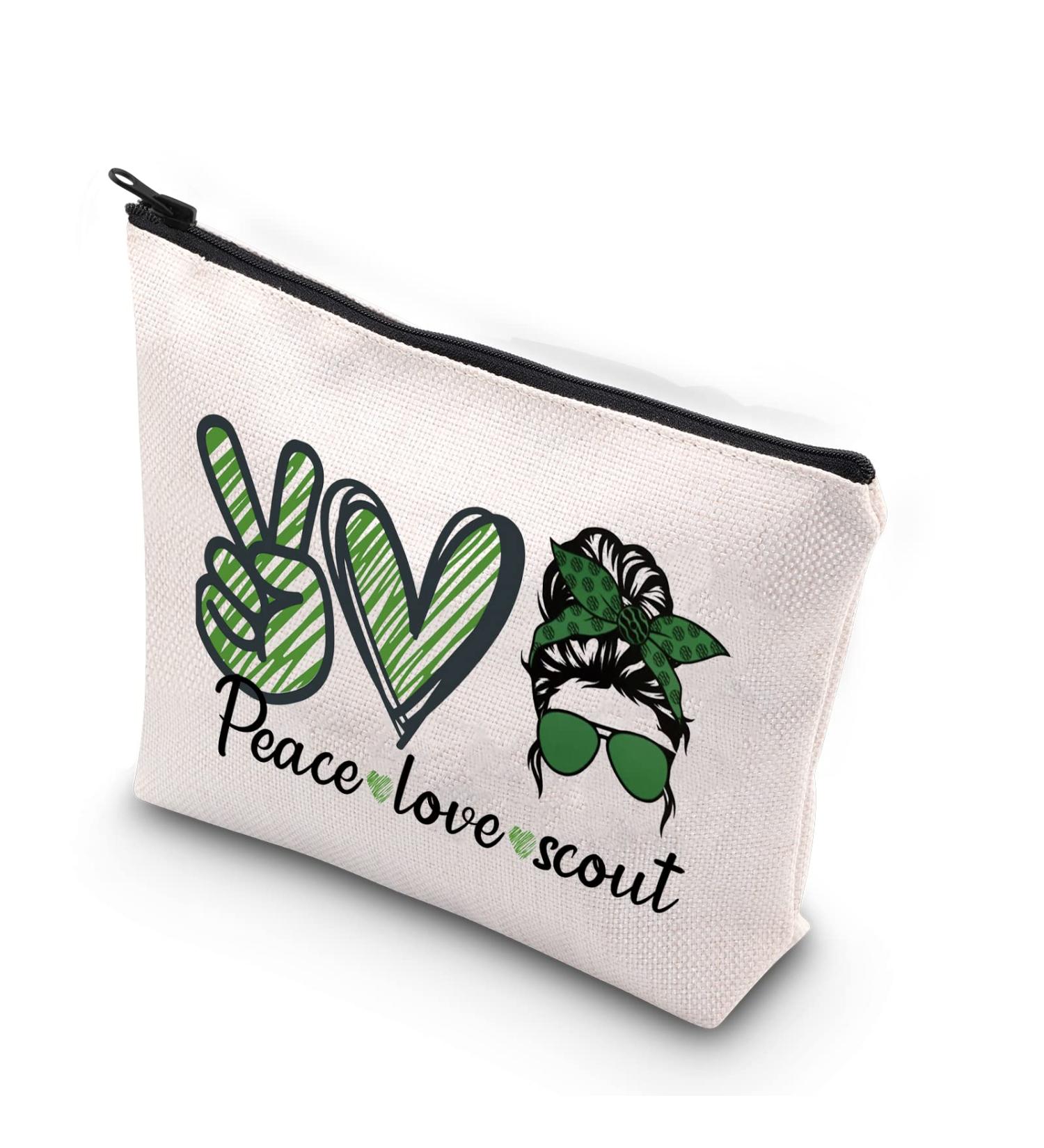 WCGXKO Make-Up Bag for Scouts - Perfect Gift for Travel & Ceremonies | Peace Love Scout - Buy Online on GoSupps.com