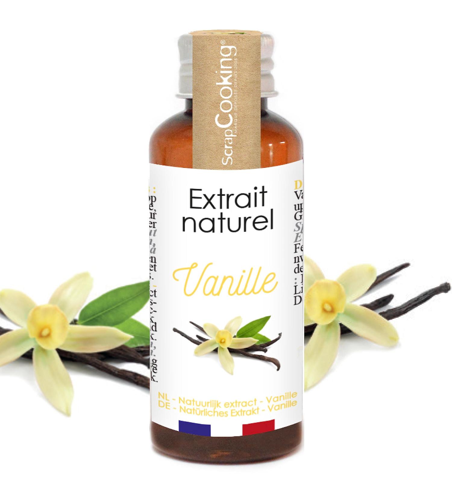 ScrapCooking - Natural Vanilla Extract 40ml - Liquid Vanilla Flavor for Pastries Yogurts Cakes Biscuits Desserts - Buy Online on GoSupps.com