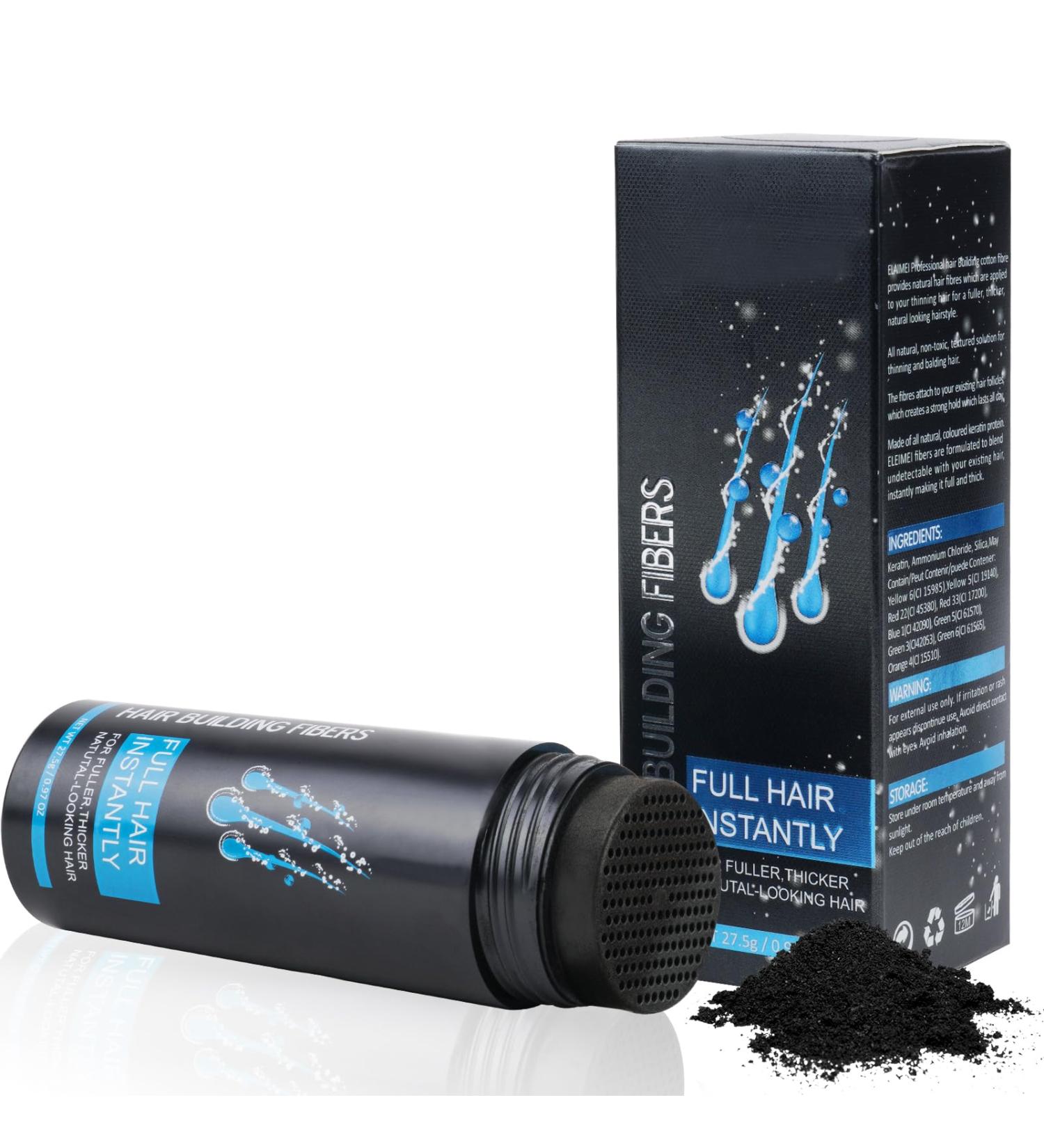 Instant Hair Volume Powder for Men & Women - Invisible Hair Sealing & Concealing Solution - Black - Anti-Hair Loss - Buy Online on GoSupps.com