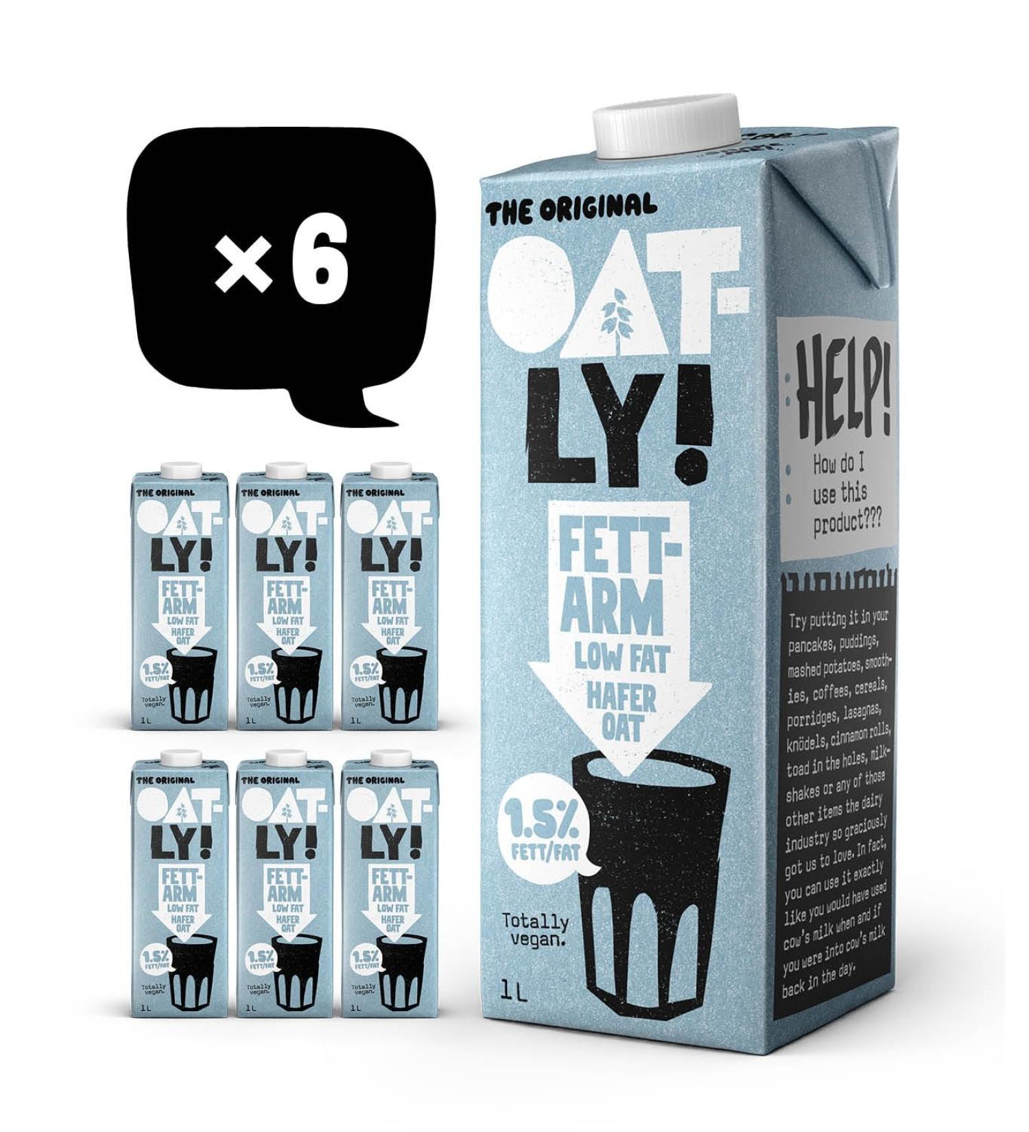 Buy Oatly Oat Drink 1.5% Fat - Pack of 6 (6 x 1L) | International Shipping Available - Buy Online on GoSupps.com