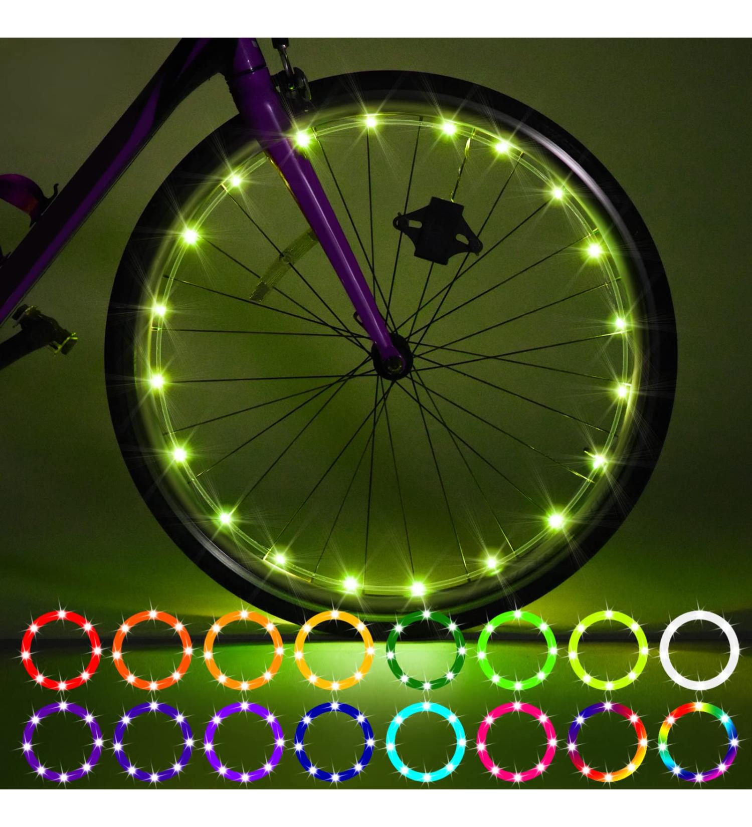 2Pack Upgraded Tube LED Bike Wheel Lights | Waterproof & Impact Resistant | Remote Control | 16 Color Options | Super Bright Night Cycling - Buy Online on GoSupps.com