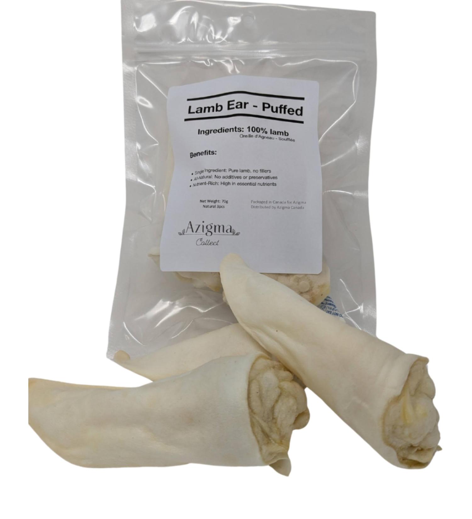 Puffed Lamb Ears for Dogs Natural Chew Treat (70g) - Buy Online on GoSupps.com