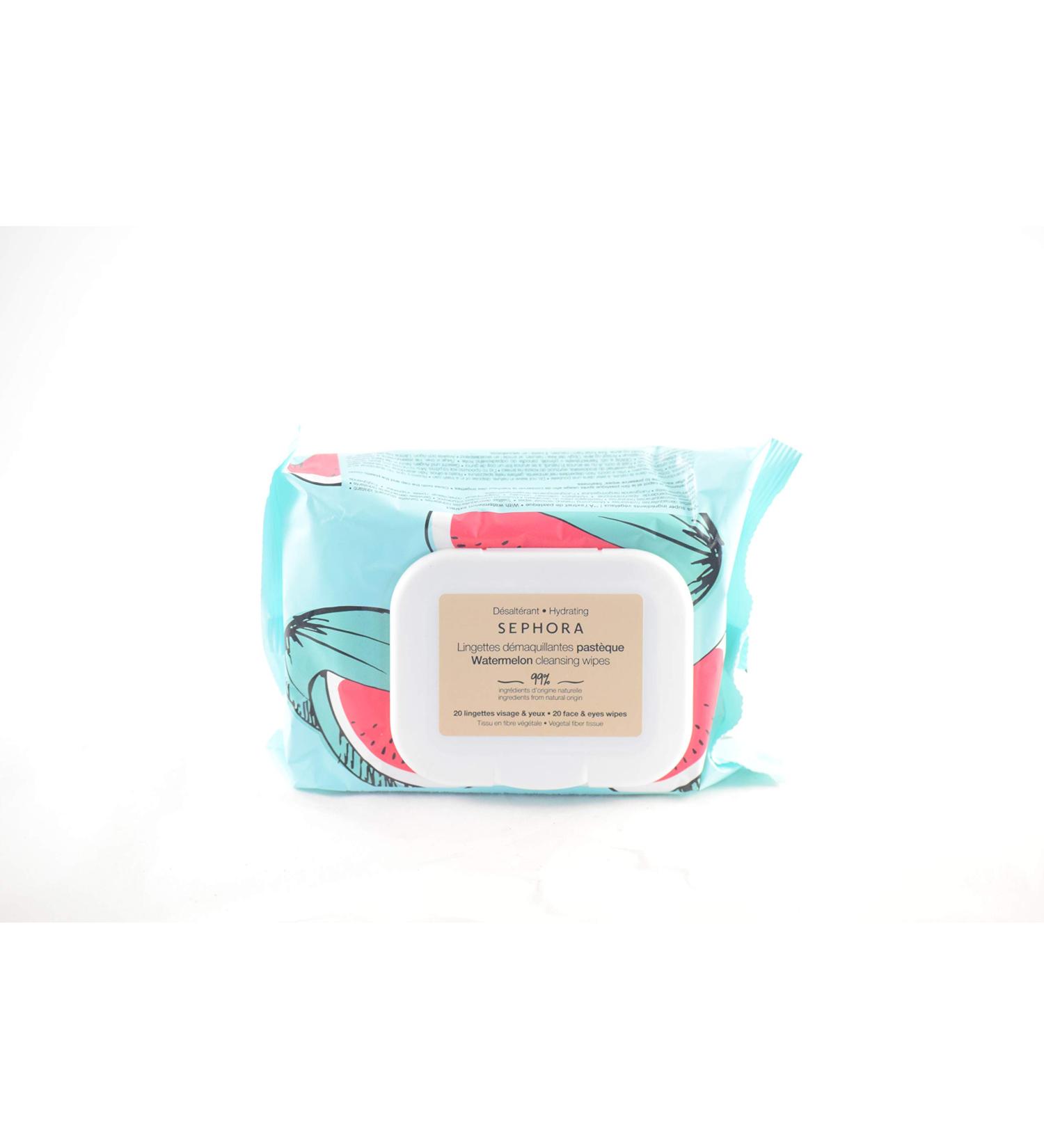 Sephora Watermelon Cleansing Hydrating Wipes 20 lingettes