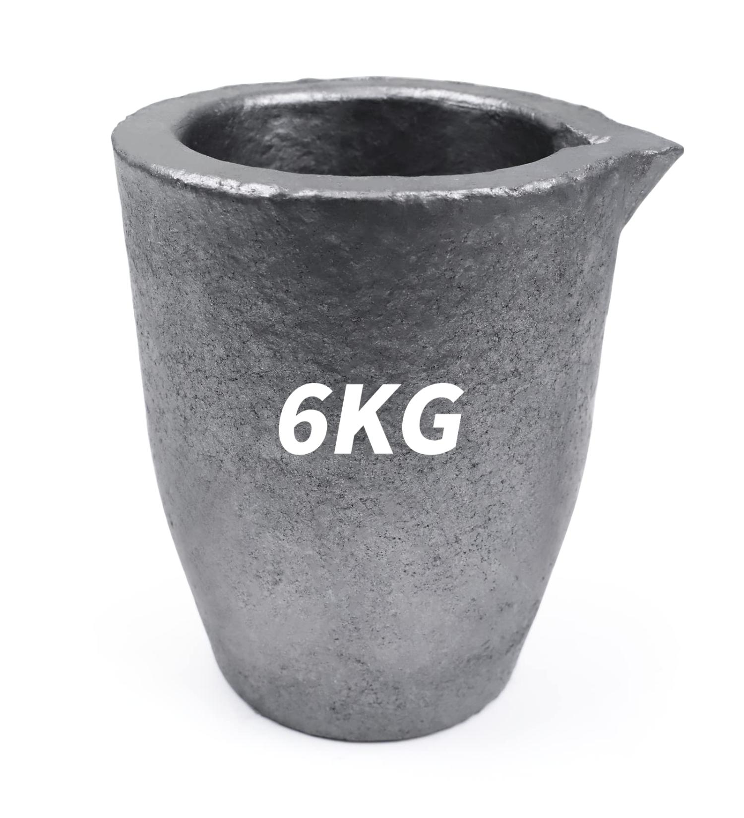 TOAUTO 6 KG Foundry Clay Graphite Crucible for Metal Melting - Gold, Silver, Copper, Brass, Aluminum - Buy Online on GoSupps.com