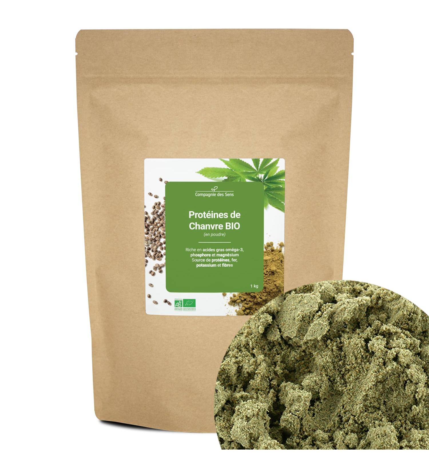 Organic Brittany Hemp Protein (powder) - rich in omega-3 - 1kg
