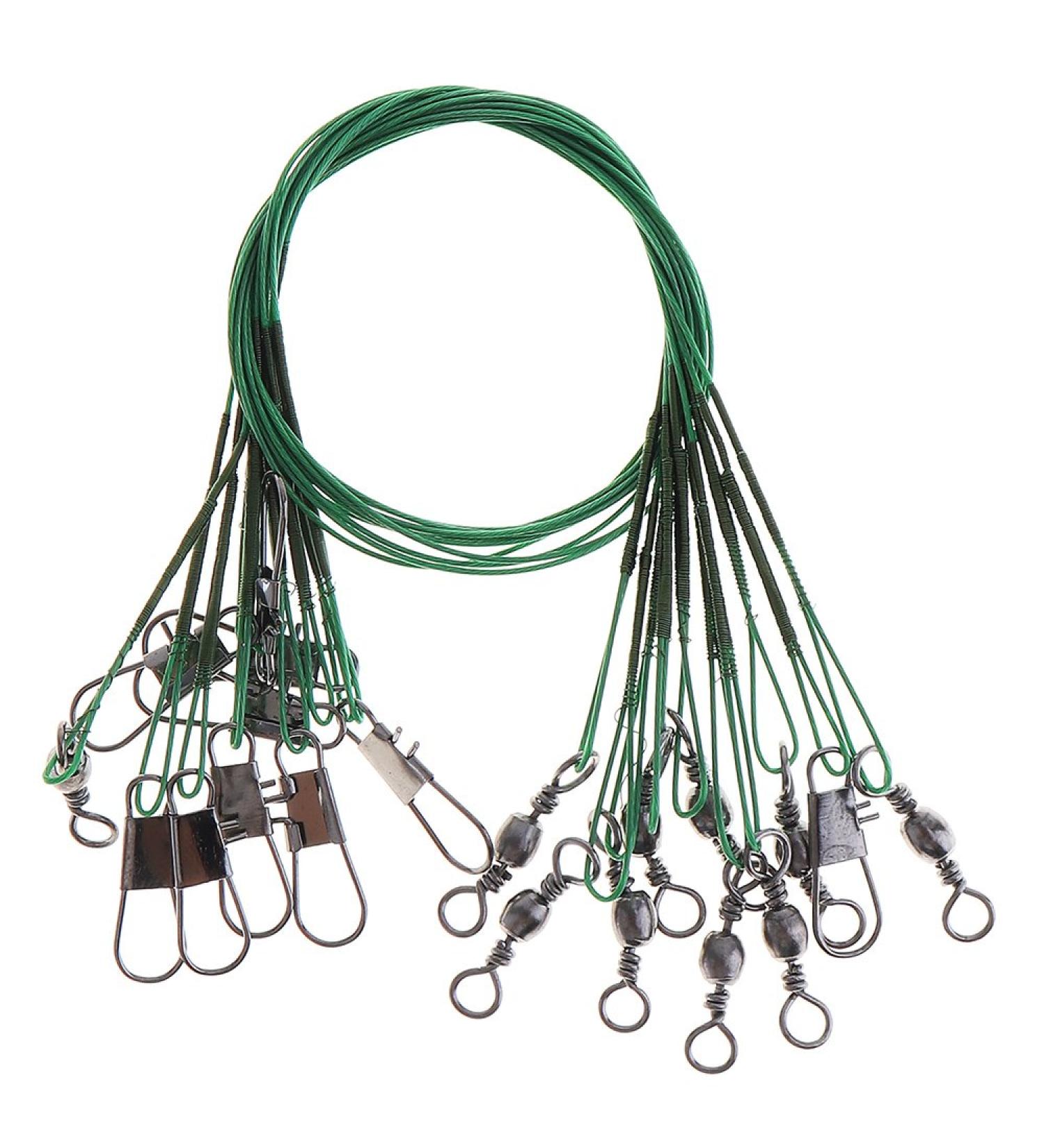 Origlam 20-Piece 15cm Fishing Wire Set | Stainless Steel Fishing Leader with Vertebrae & Push Buttons - International Shipping Available - Buy Online on GoSupps.com