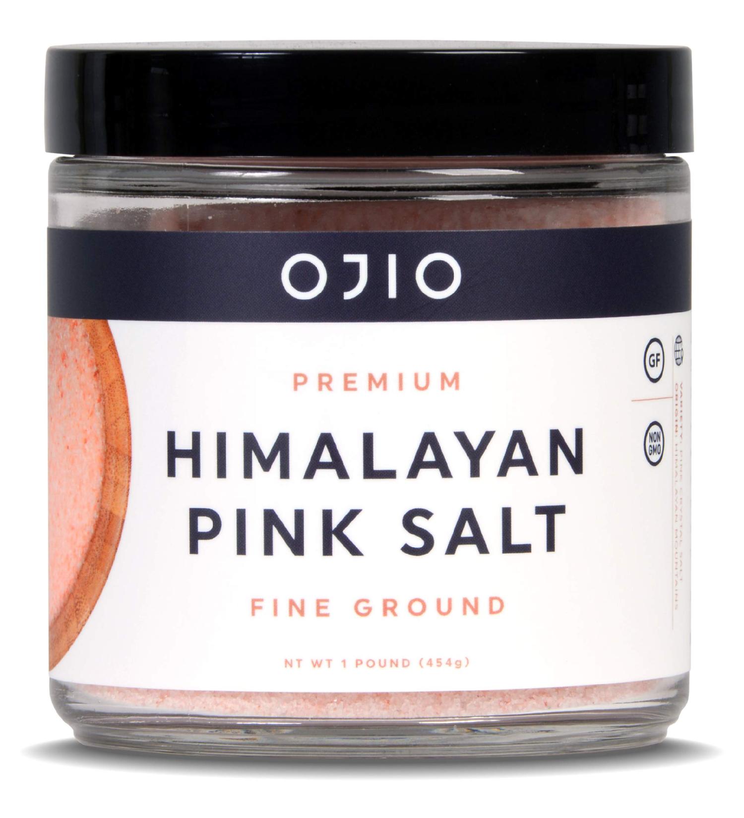 Ojio Himalayan Pink Fine Grain Salt - Pure Culinary Grade, Nutrient Dense, 1 Pound (Pack of 1) - Buy Online on GoSupps.com