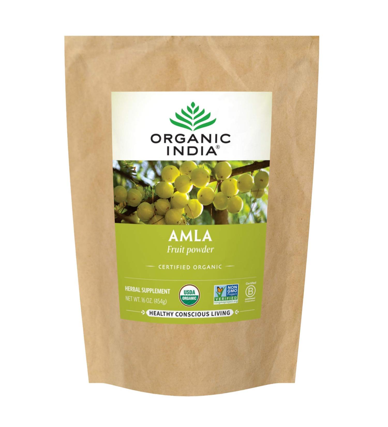 Organic India Amla Fruit Powder 16 oz - Pure, Natural Superfood for Health Boost - Buy Online on GoSupps.com