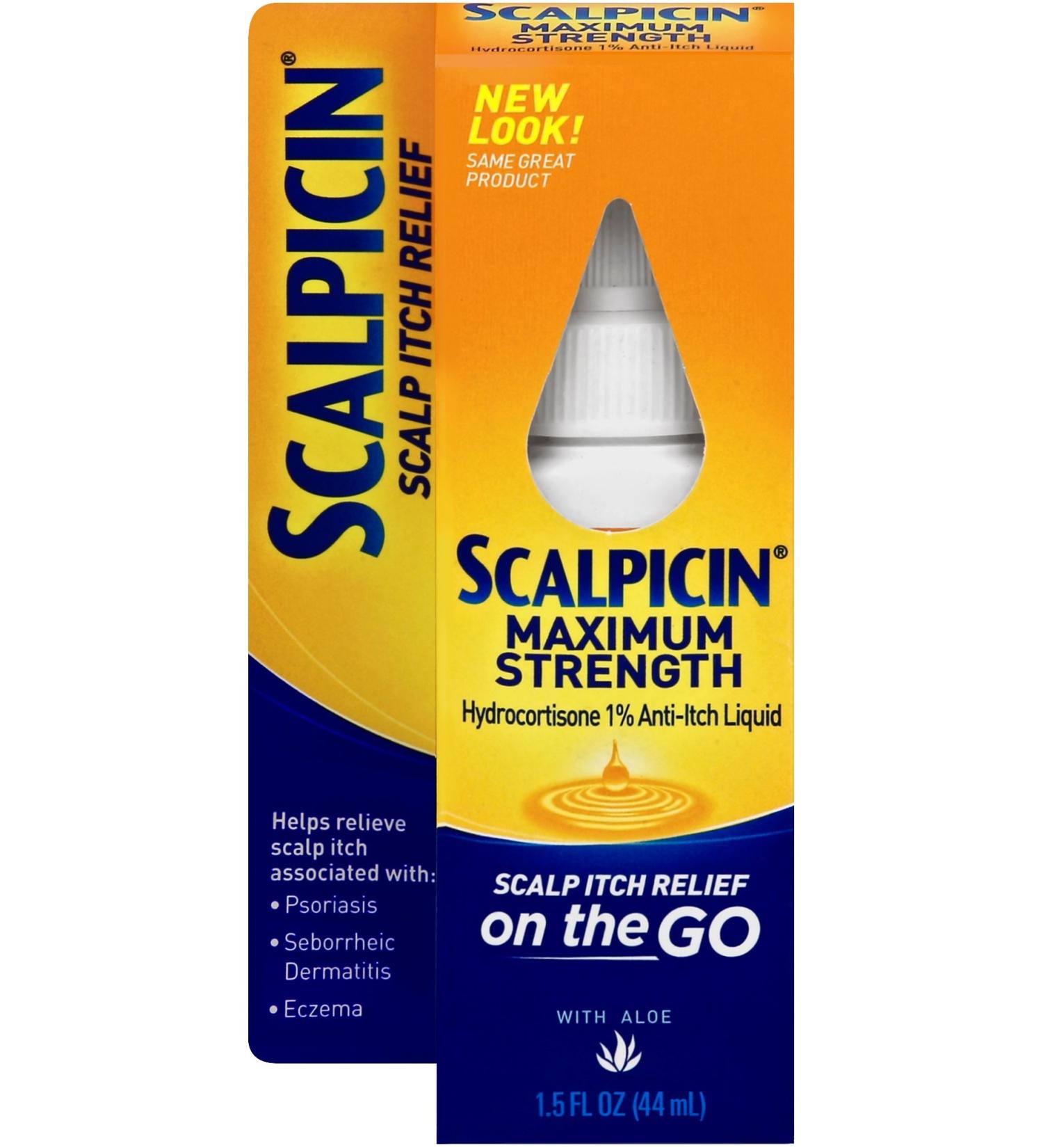 Scalpicin Max Strength Scalp Itch Treatment 1.5oz - Fast Relief for Itchy Scalp - Buy Online on GoSupps.com