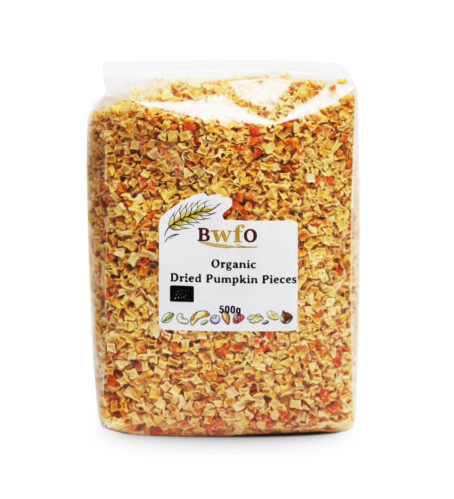 Organic Dried Pumpkin Pieces 500g (BWFO)