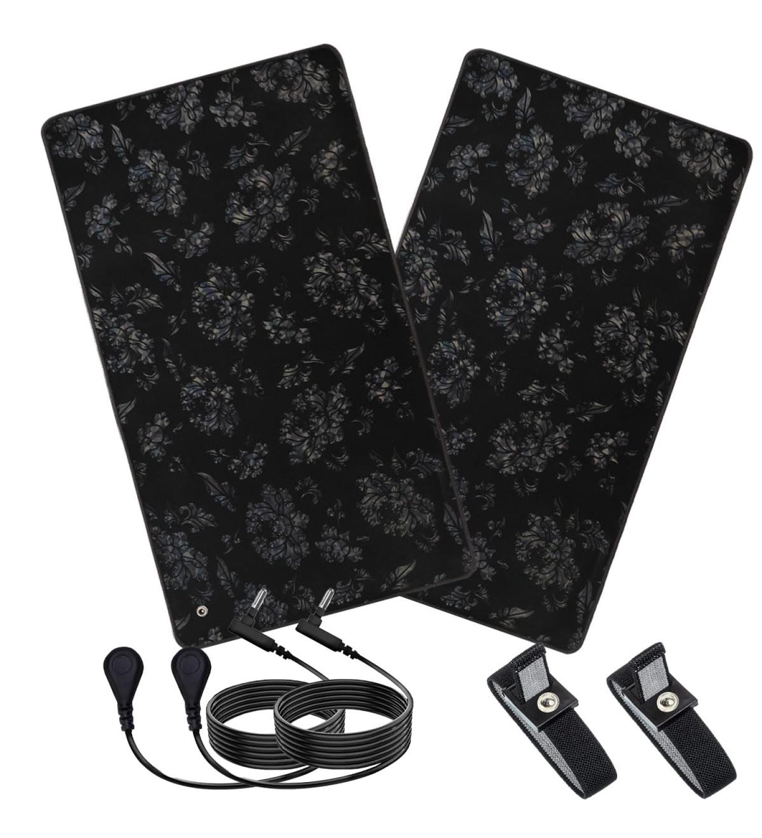 Grounding mat set with 4.5 m long grounding cable and hand strap for indoor use at home in the office at work 2