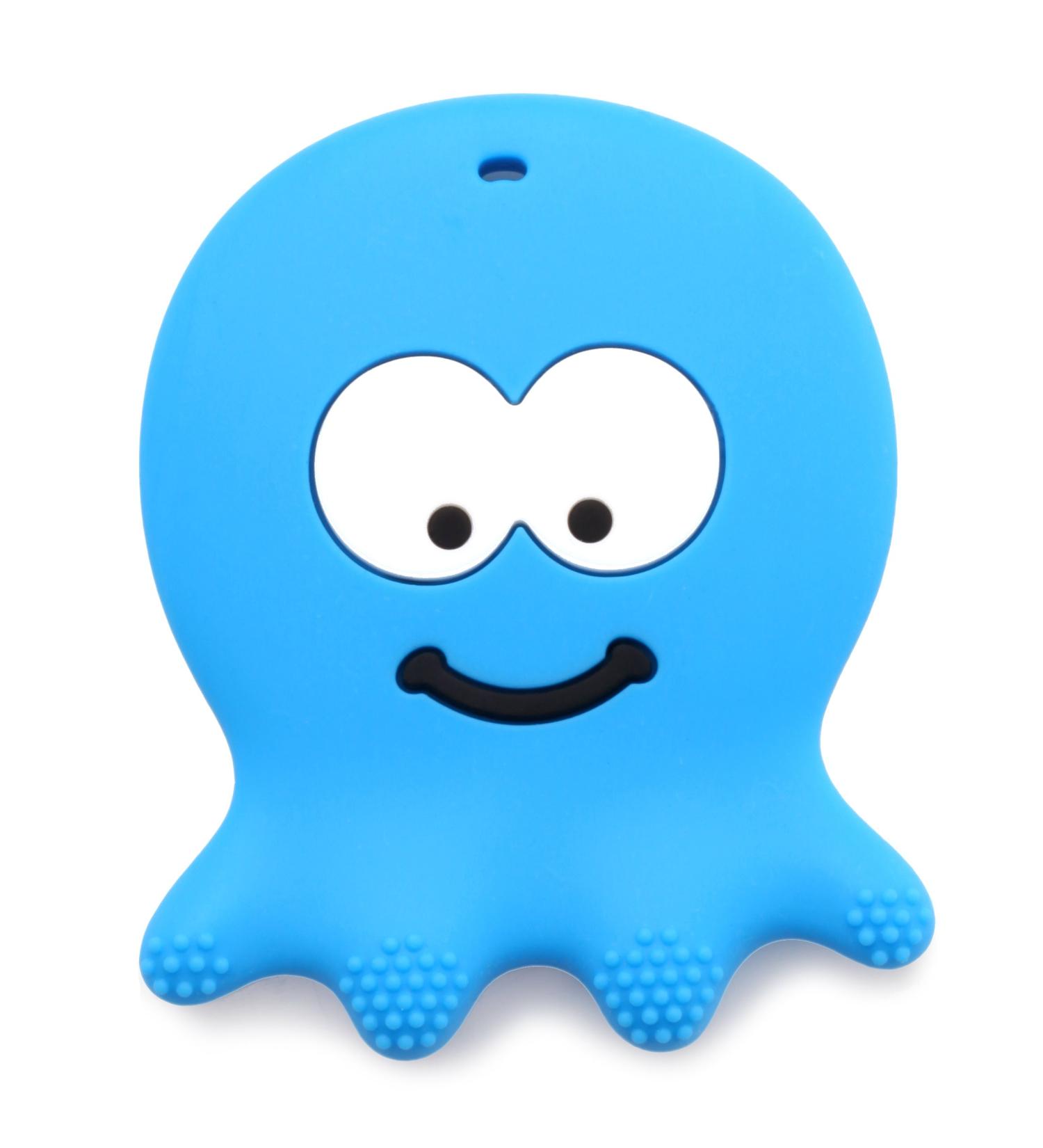 Blue Octopus Teething Toy for Boys - BPA Free Silicone - Easy to Hold & Highly Effective - Best for Freezer - Ages 3-12 Months - Buy Online on GoSupps.com