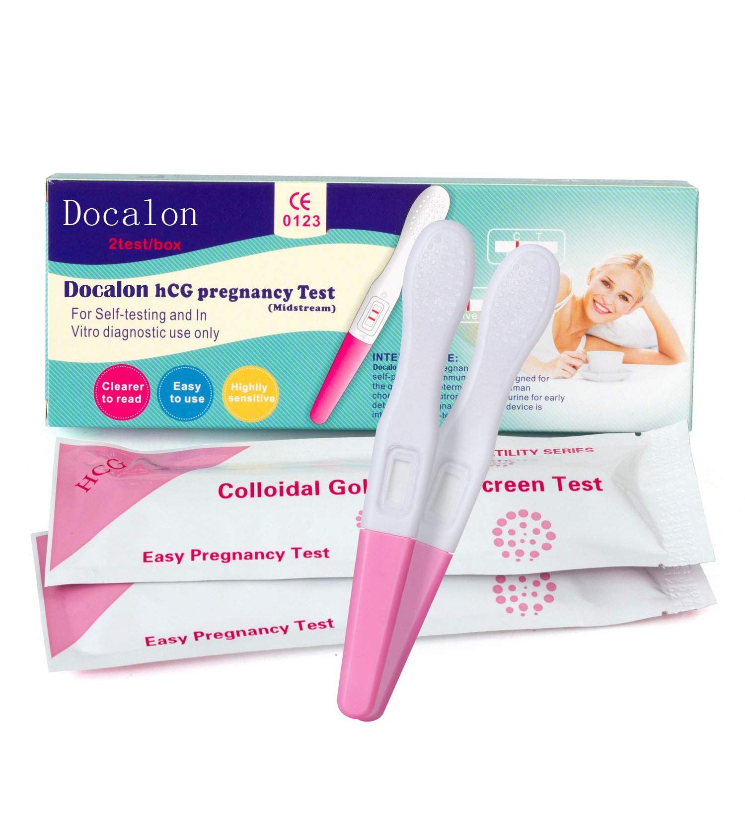 Docalon Early Pregnancy Test Kit - 2 Clear & Accurate At-Home Tests - Individually Sealed for Easy Detection - Buy Online on GoSupps.com