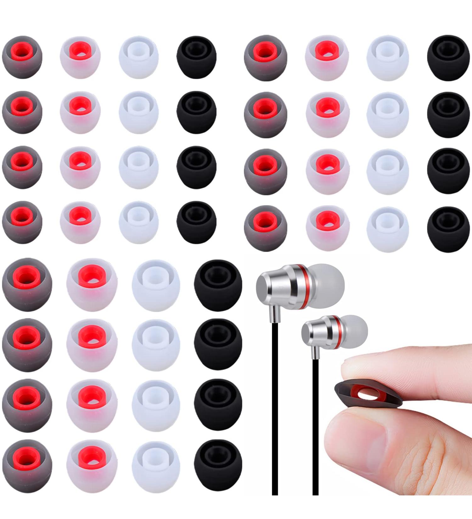48-Piece Replacement Silicone Earplugs - Noise Insulation Ear Pads for In-Ear Headphones | 4 Colors 3 Sizes (S/M/L) - Universal Fit - Buy Online on GoSupps.com
