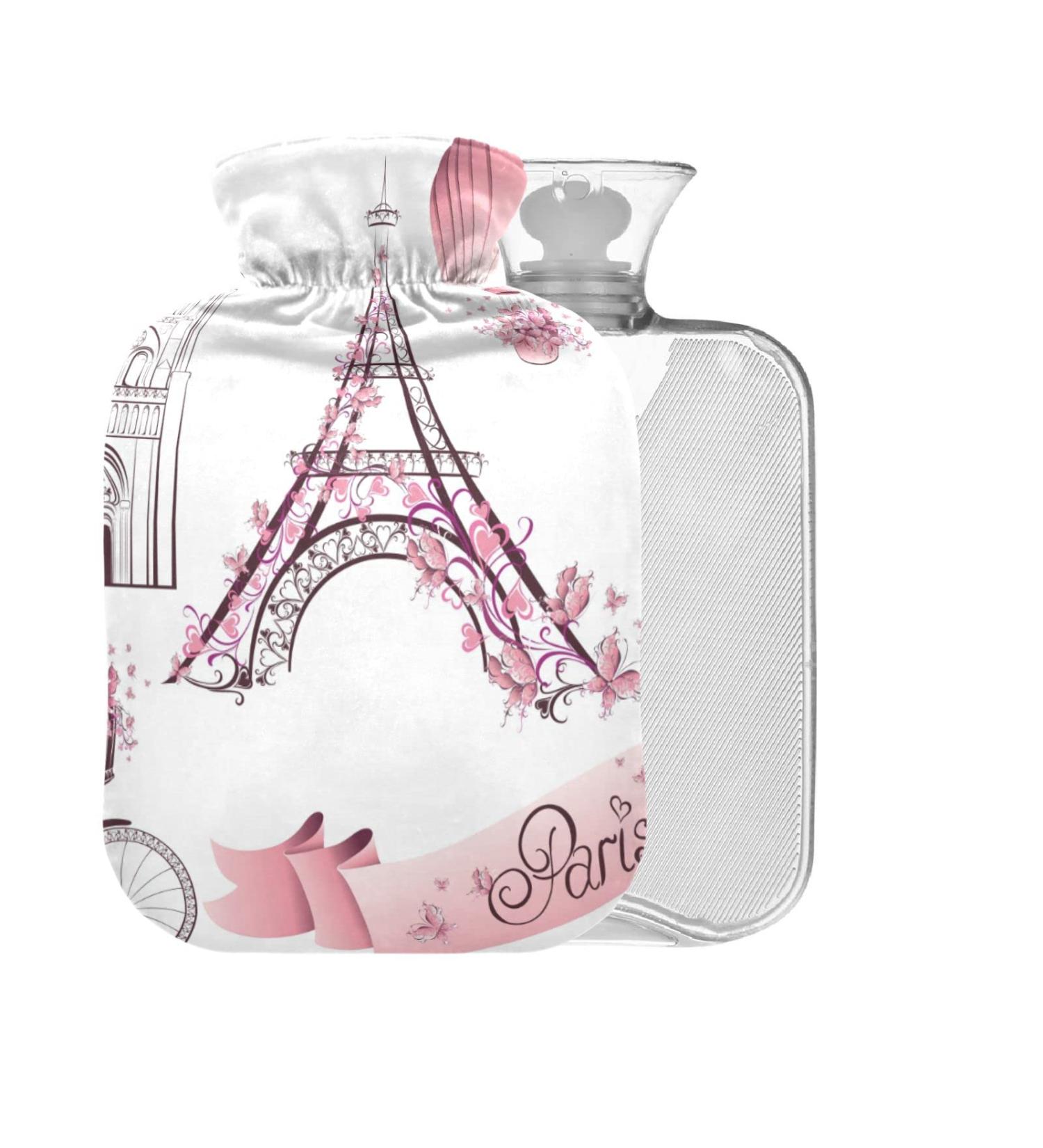 Paris Landmarks Hot Water Bottle 2L - Large Cramp Pain Relief Bag without Cover - Buy Online on GoSupps.com