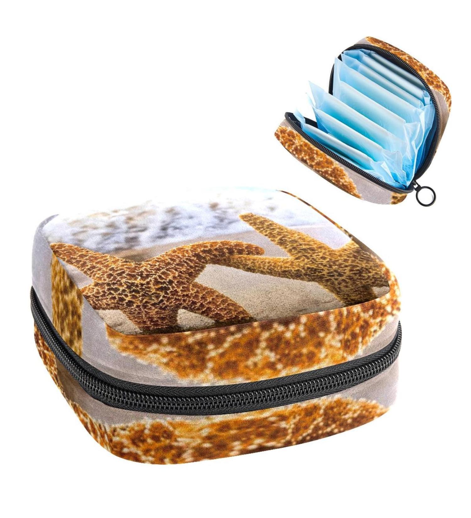 Period Bag Sanitary Napkin Storage Pouch - Starfish Beach Landscape Color3579 - Buy Online on GoSupps.com
