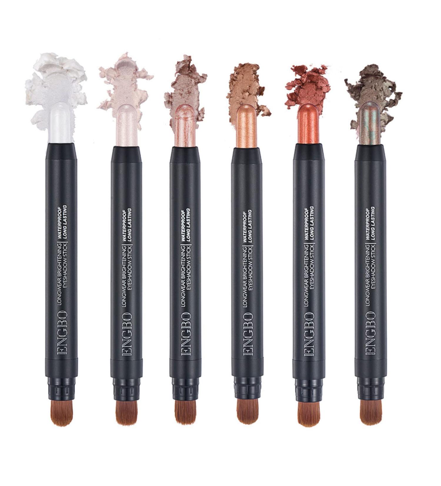 6 Colors Glitter Eyeshadow Stick Set Cream Eye Shadow Pencil Shimmer Glitter Pearl Eye-Shadow Stick Waterproof Eye Shadow Pencil Crayon Brightener Makeup for Girls - Buy Online on GoSupps.com