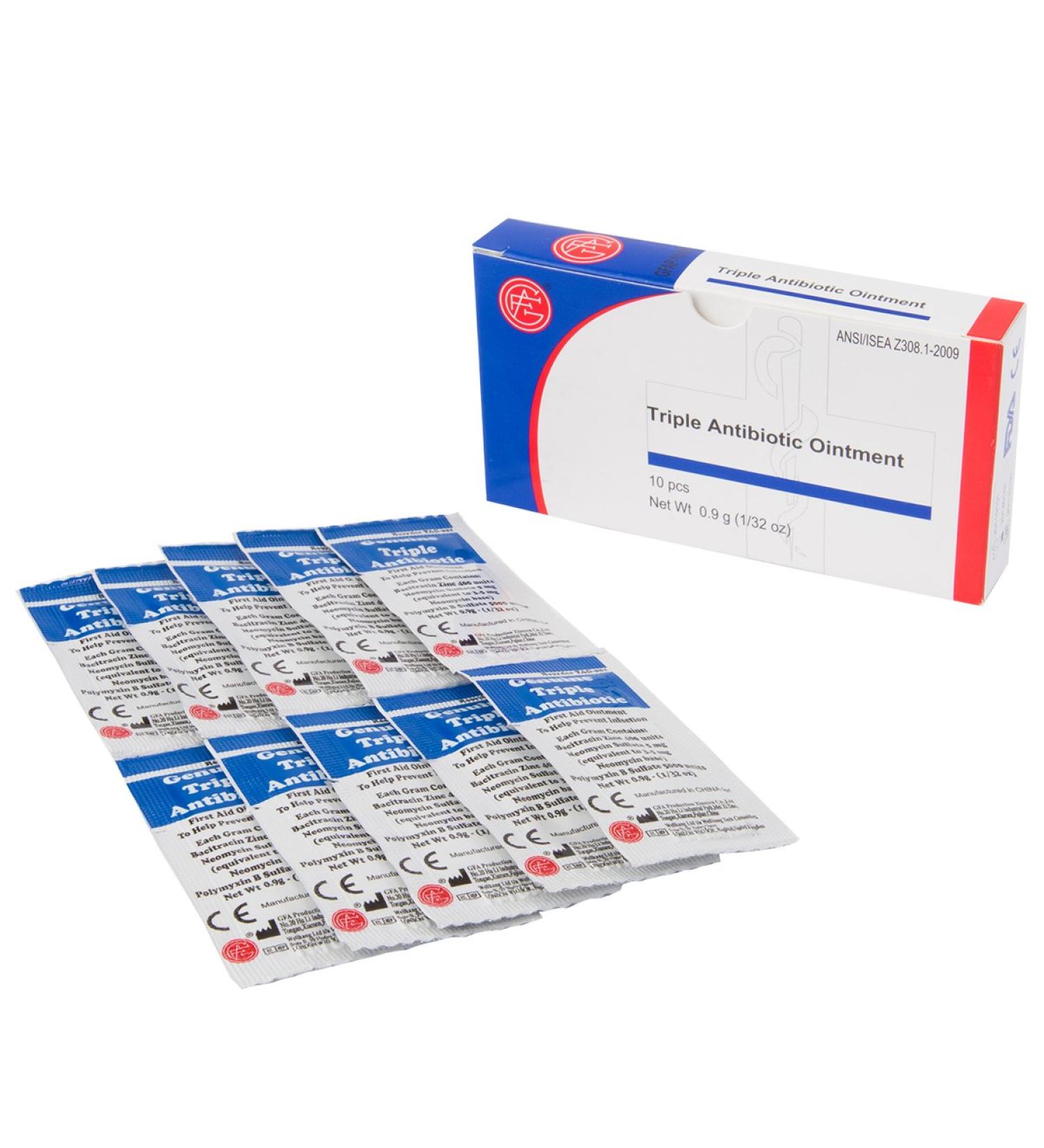 Triple Antibiotic Ointment 0.9 gm - Fast Shipping Internationally | 10 Units per Box - Buy Online on GoSupps.com