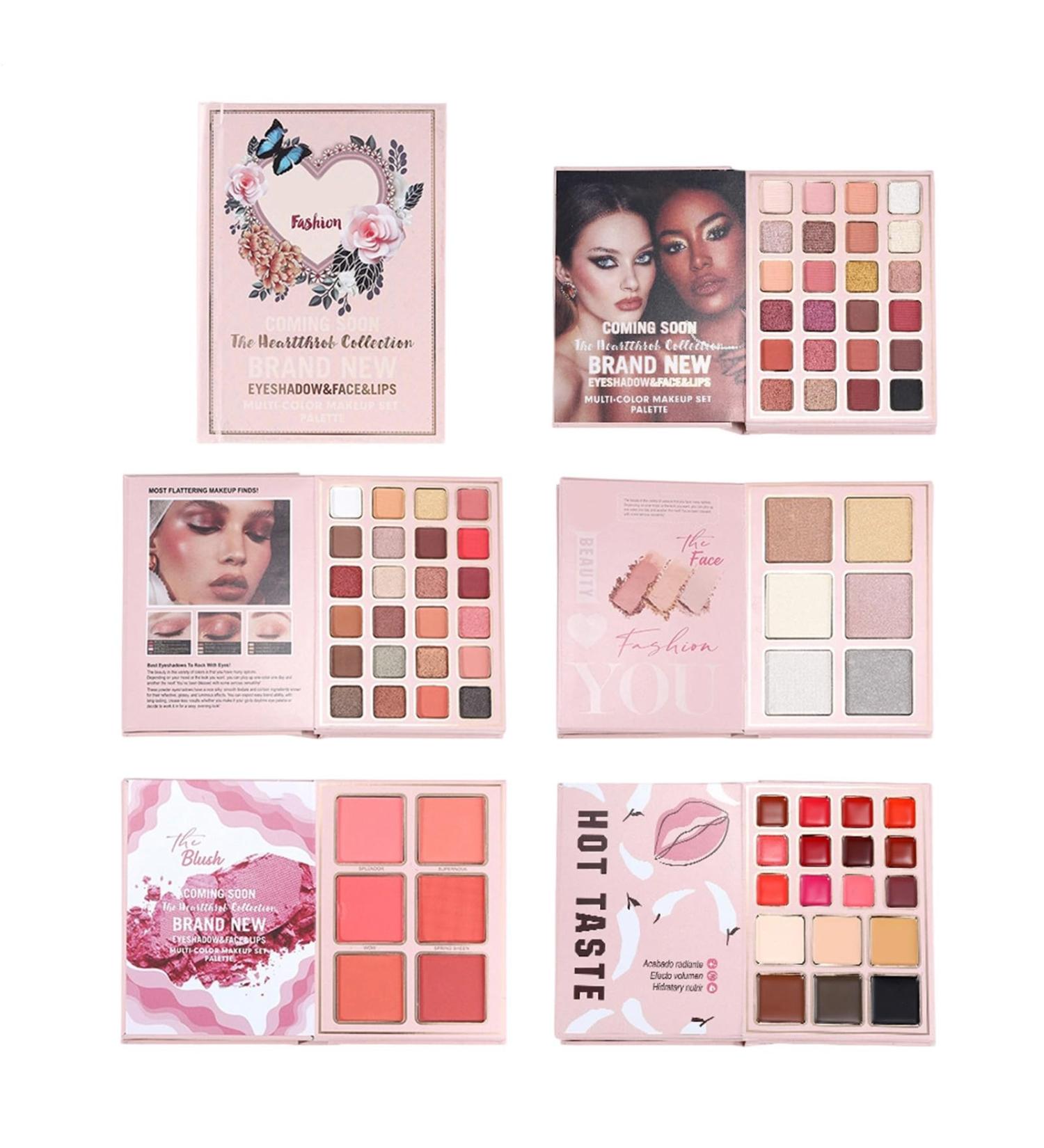 Makeup Palette Book Pigment Rich Formula 60X1.2G+12X4.5G+6X2.5G Travel Blush Palette Makeup Kit for Women Long Lasting Finish For Women Debu - Buy Online on GoSupps.com