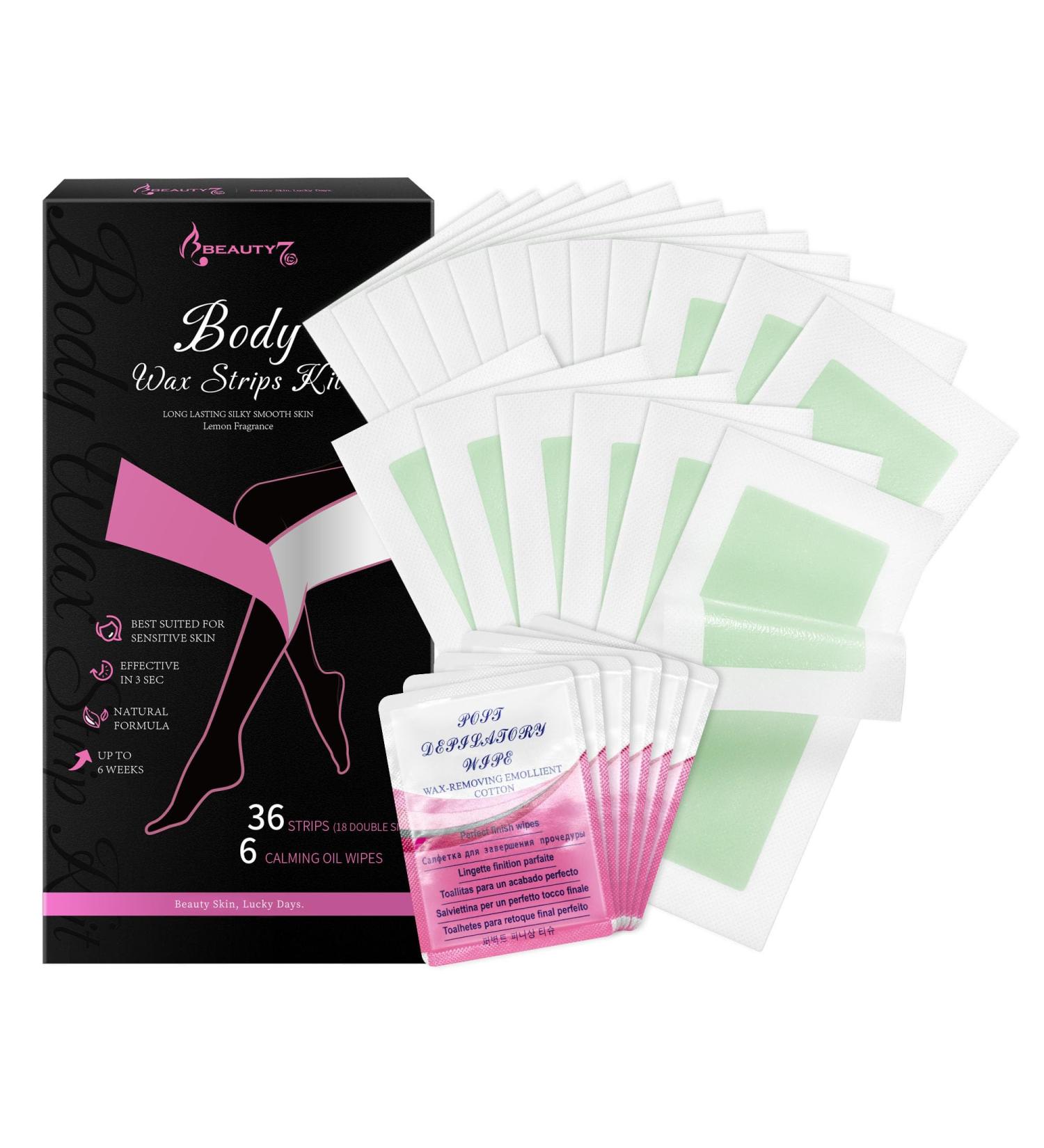 Beauty7 Bande de Cire Wax Strips Easy Gel 36 Bandes pilation Cire D pilatoire Bras Jambes Poils Aisselles Et Bikini pilatoire Rapide - Buy Online on GoSupps.com