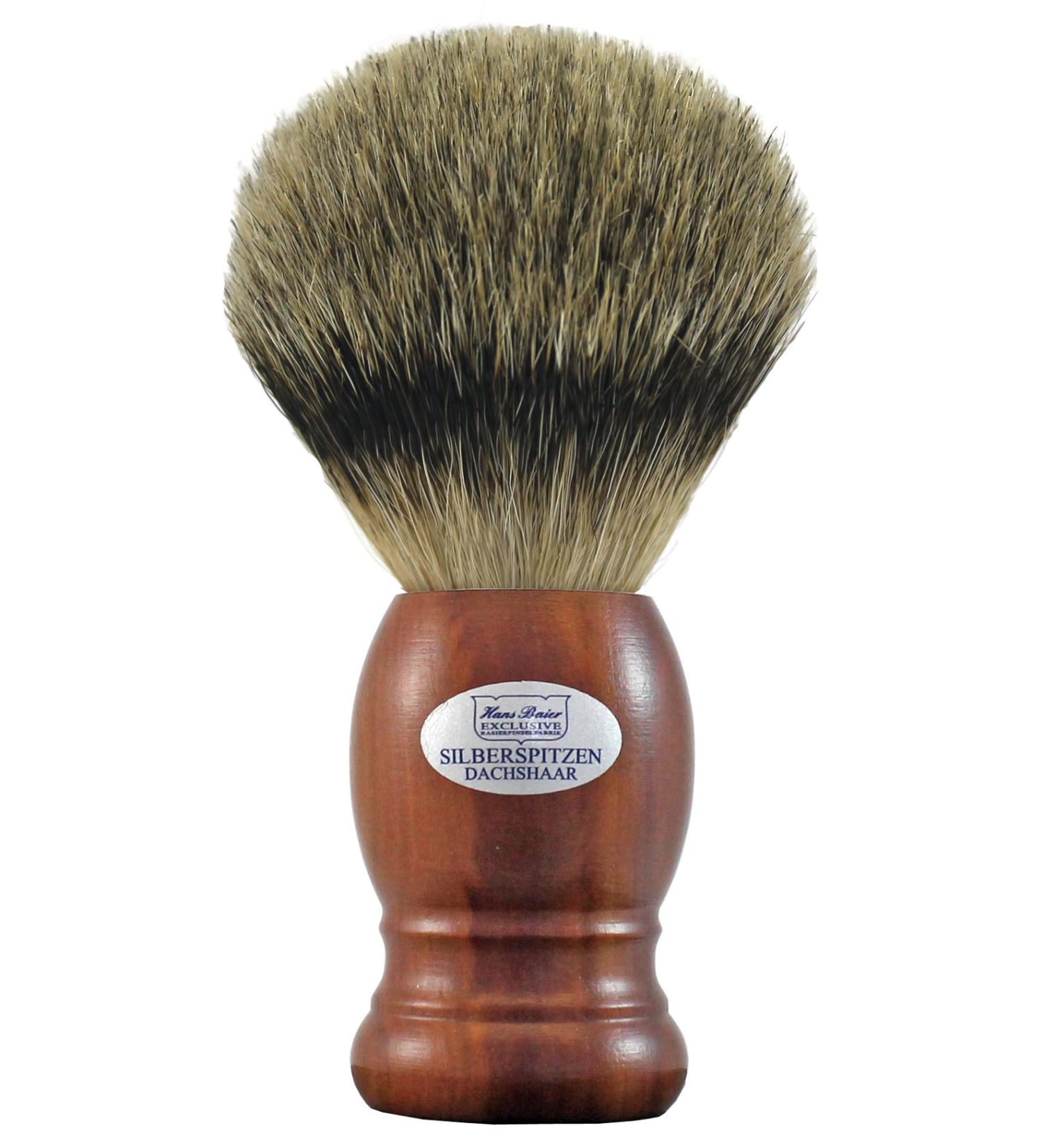 Hans Baier Exclusive Shaving Brush - Plum Wood Handle