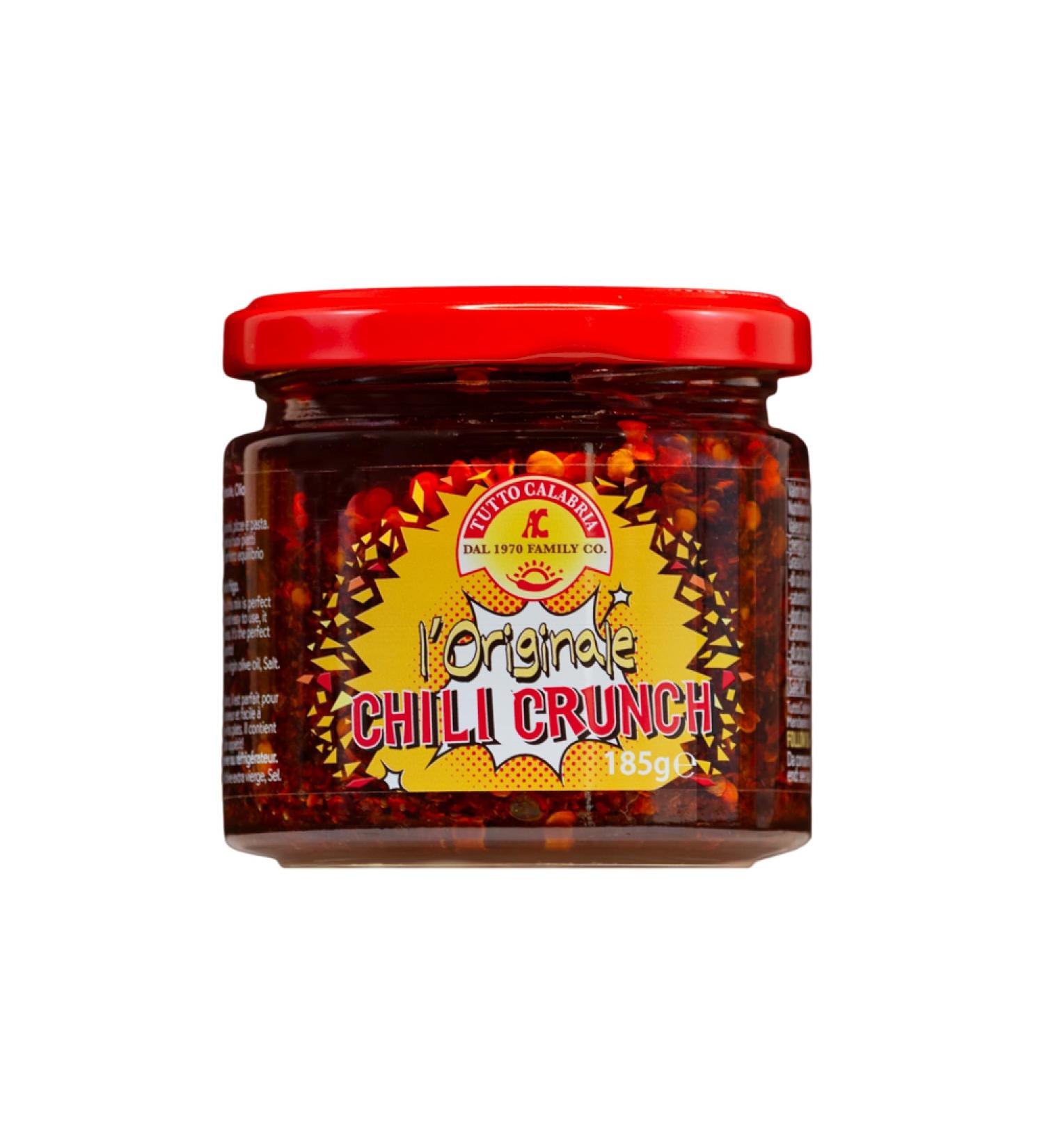  Tutto Calabria TuttoCalabria crispy spicy chili peppers 185g roasted Chili Crunch natural recipe without preservatives Ideal for burgers pasta vegetables and creative sauces - Buy Online on GoSupps.com