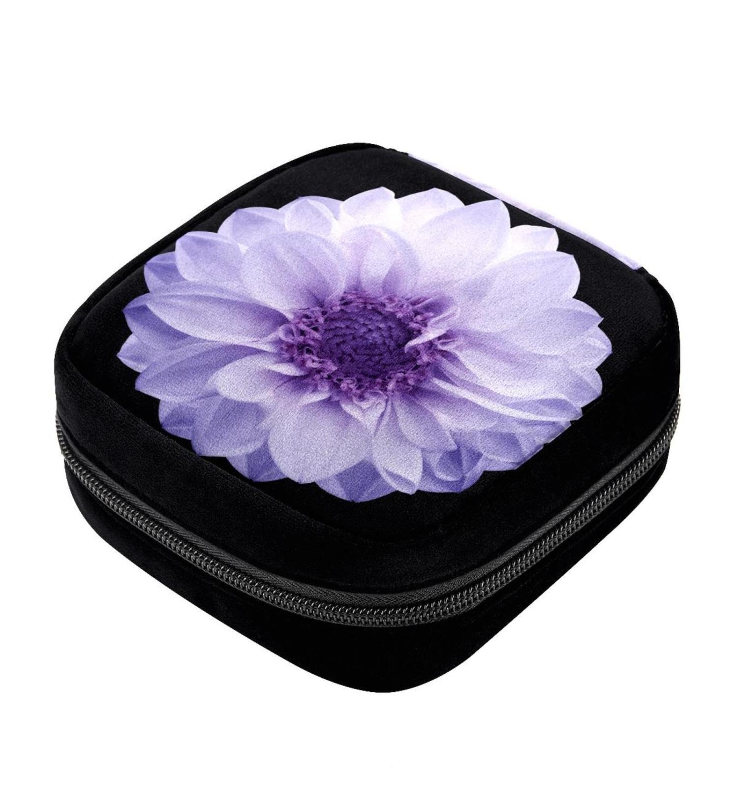 GIAPB Period Bag Violet Flower Color - Sanitary Napkin Storage & Makeup Pouch - Buy Online on GoSupps.com