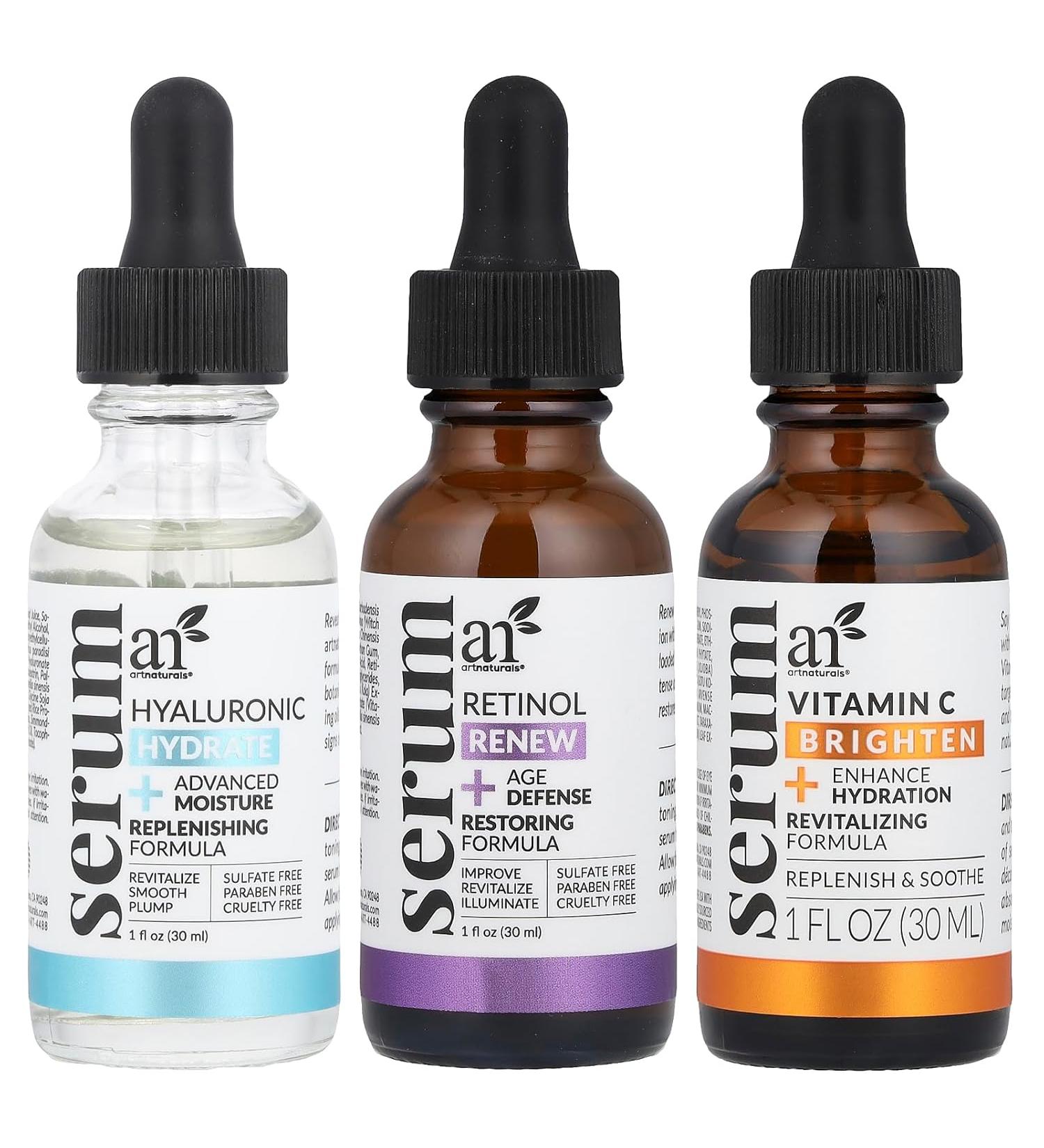 Artnaturals Serum Trio Set - 3 Serums (1 fl oz Each) for Radiant Skin - Buy Online on GoSupps.com