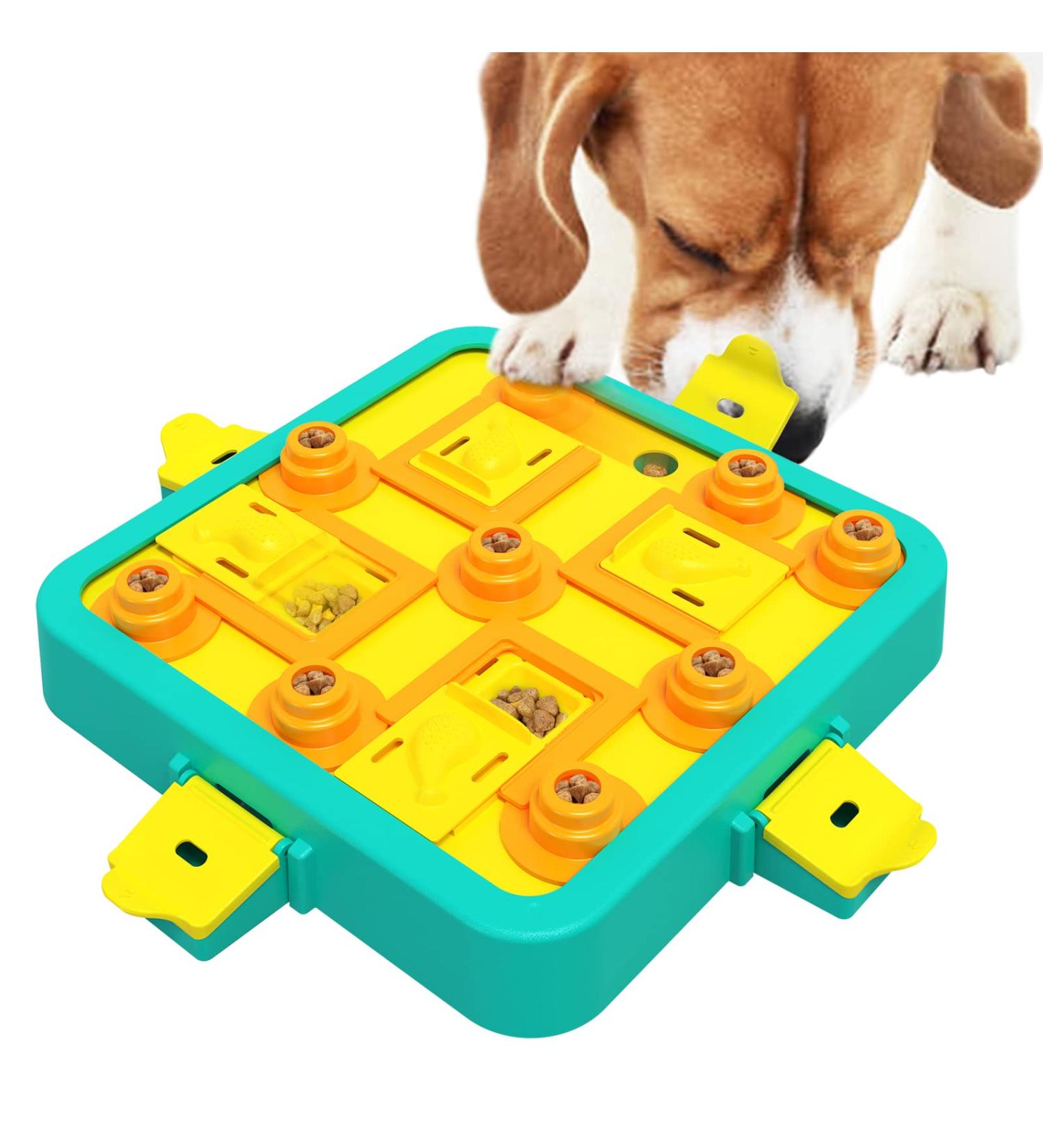 Dufuso Dog Toys - IQ Training & Stress Relief for Large Medium & Small Dogs | Level 3 Intelligence Toy (B-Blue) - Buy Online on GoSupps.com