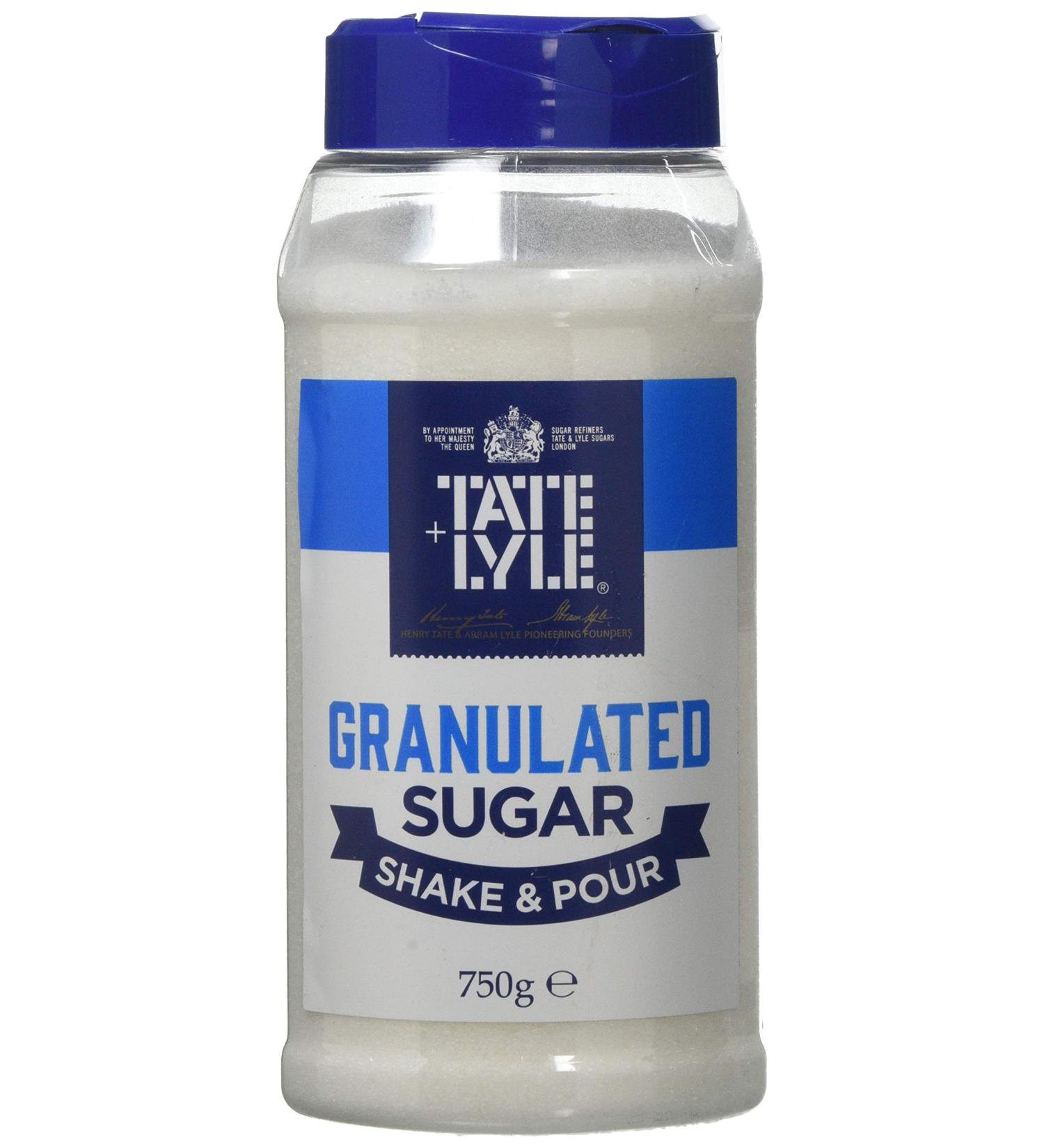 Tate & Lyle Sugars Granulated Cane Sugar 750g Dispenser - Convenient Shake & Pour Container - Buy Online on GoSupps.com
