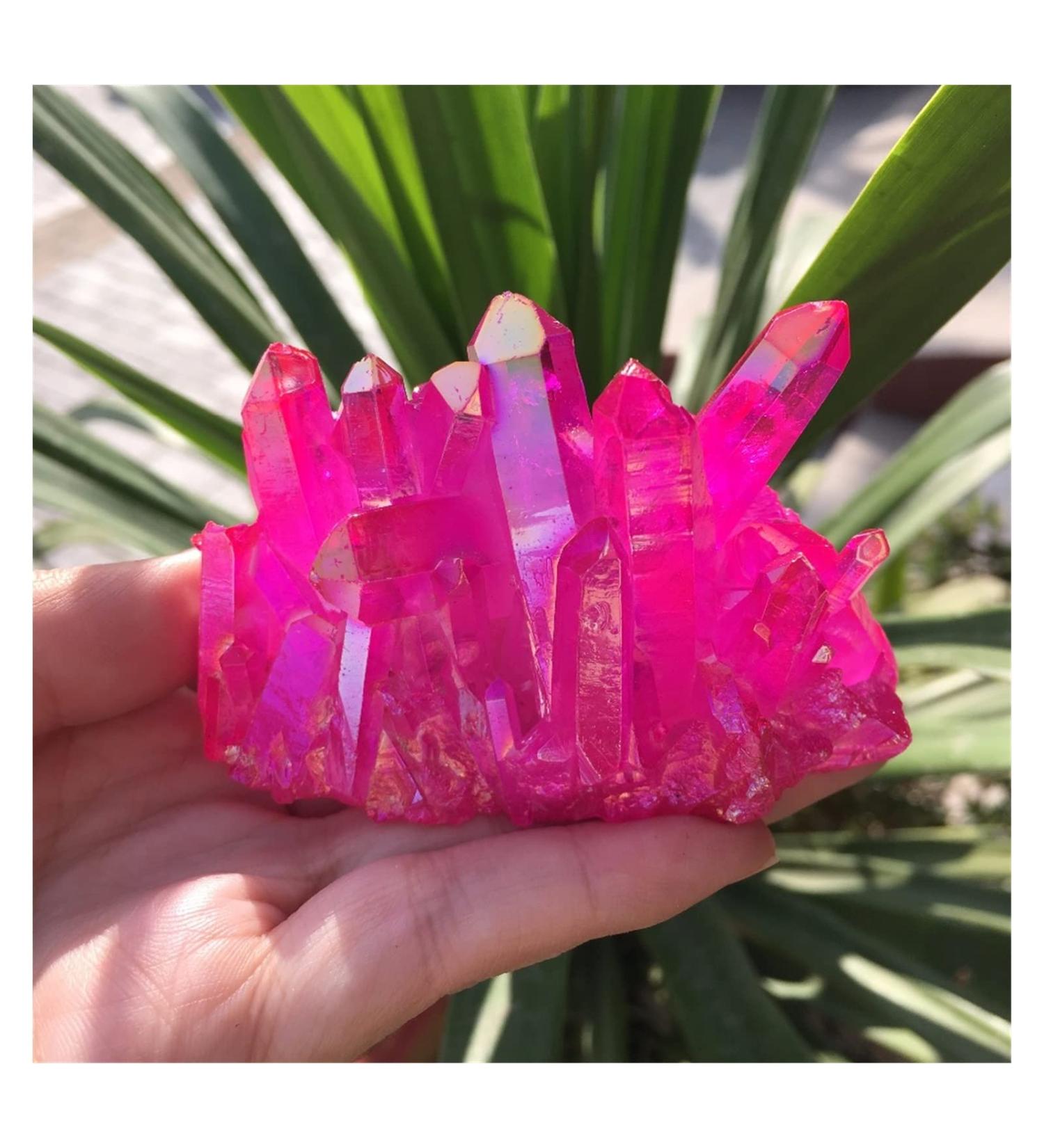 140-150g Rare Beautiful red Flame Aura Quartz Crystal Cluster Specimen Stone Crystal Reiki - Buy Online on GoSupps.com