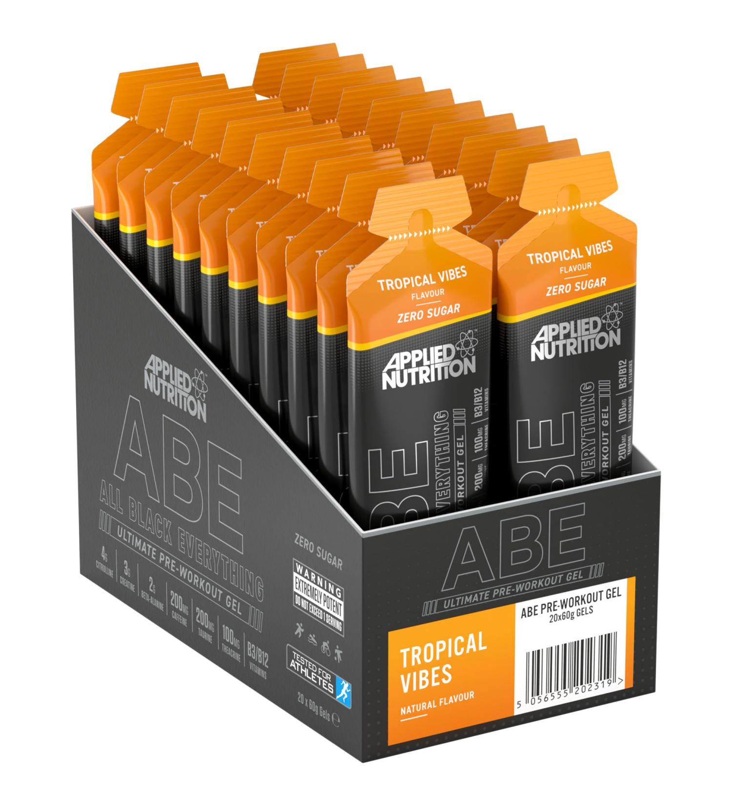 Applied Nutrition ABE Pre Workout Gel - Tropical Vibes (20 x 60ml Gels) - Buy Online on GoSupps.com